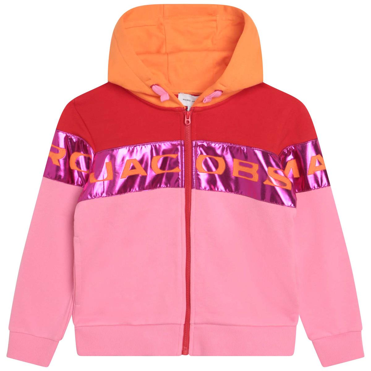 Girls Pink Zip-Up Top