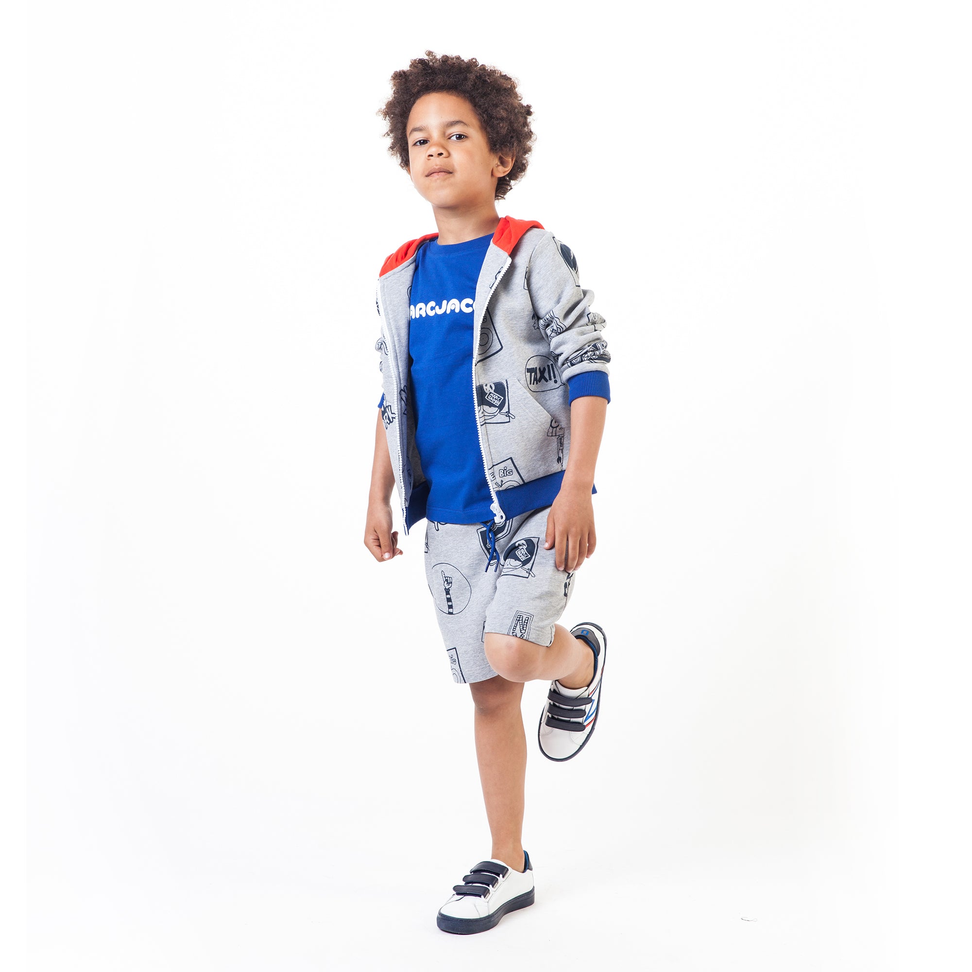 Boys Grey Cotton Shorts