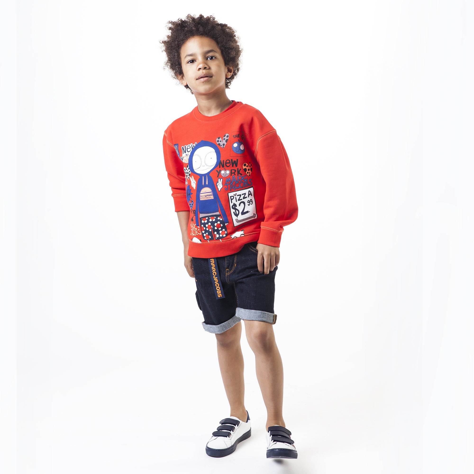 Boys Orange Red Cotton Sweater