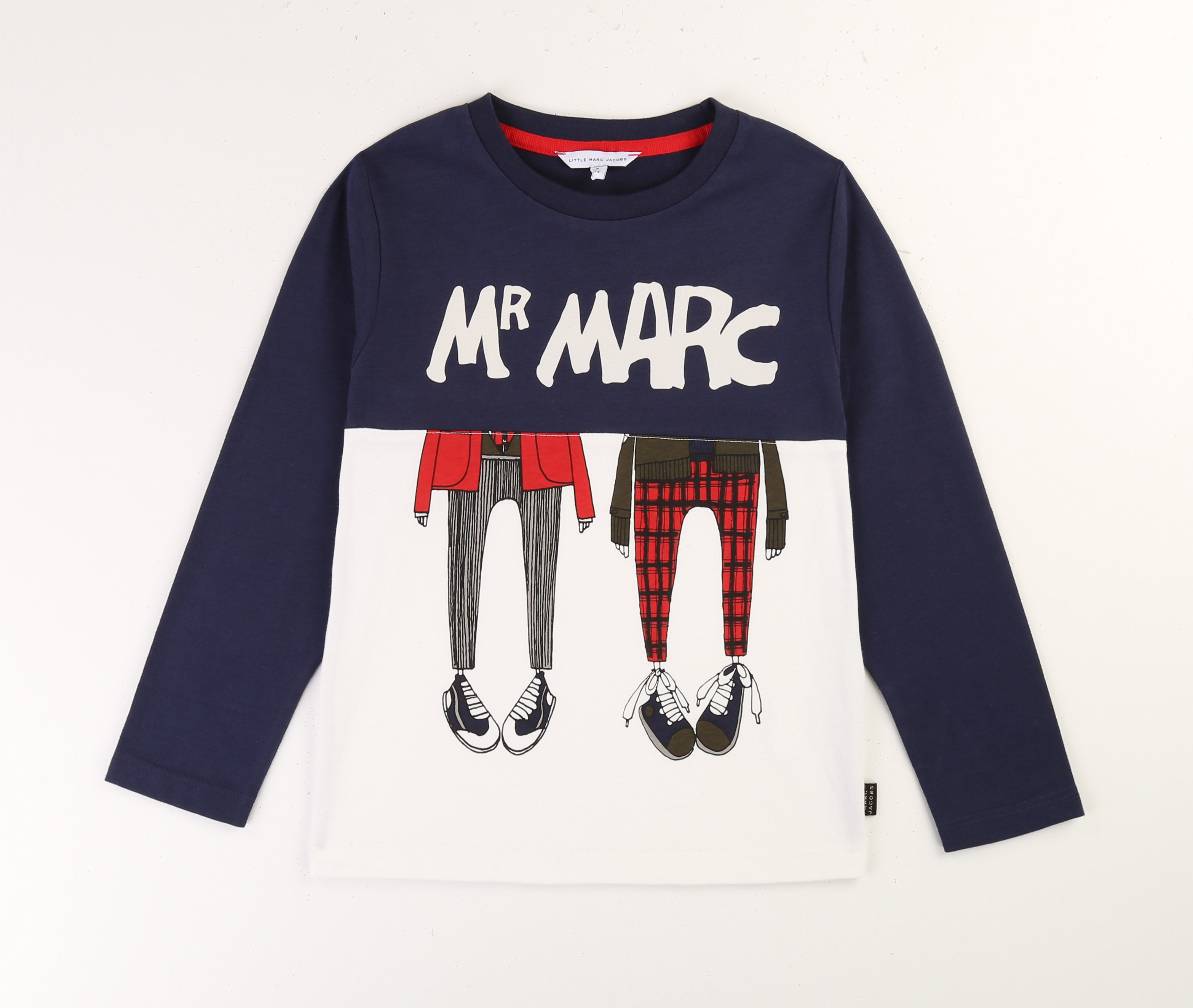 Boys Blue Pattern Cotton T-shirt