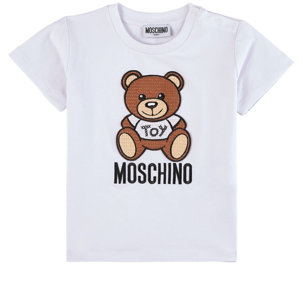 Baby Boys & Girls White Bear Cotton T-Shirt