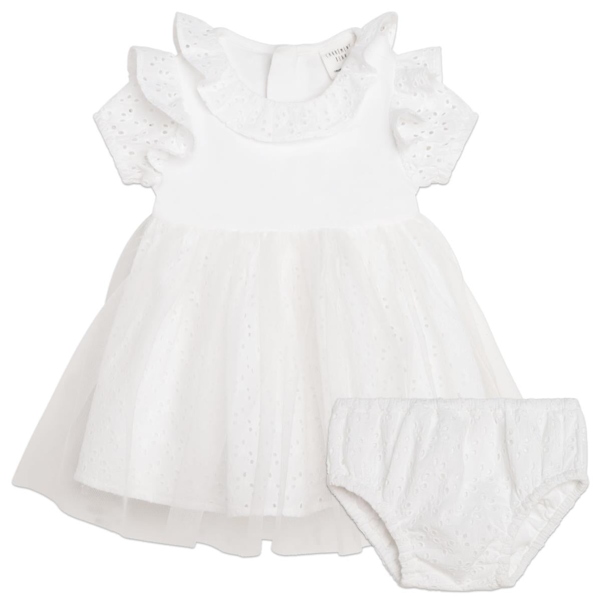 Girls White Dress Set