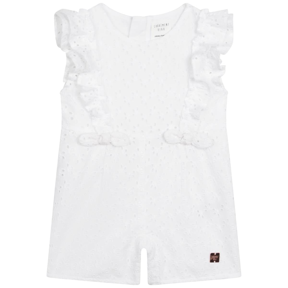 Girls White Babysuit