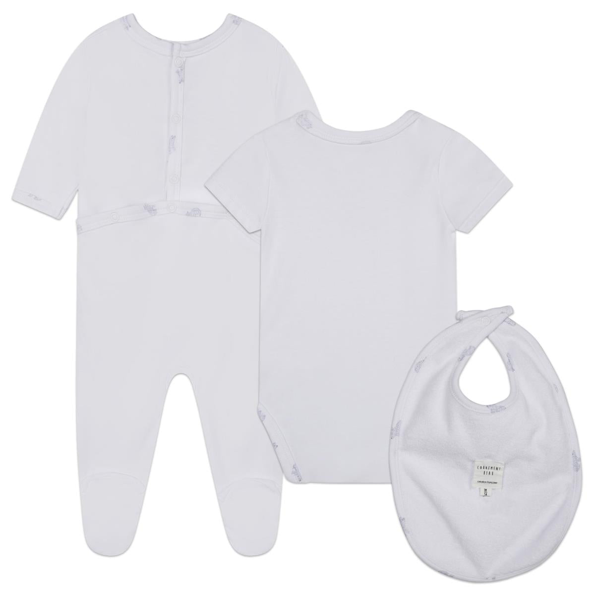 Baby Boys White Babysuit Set
