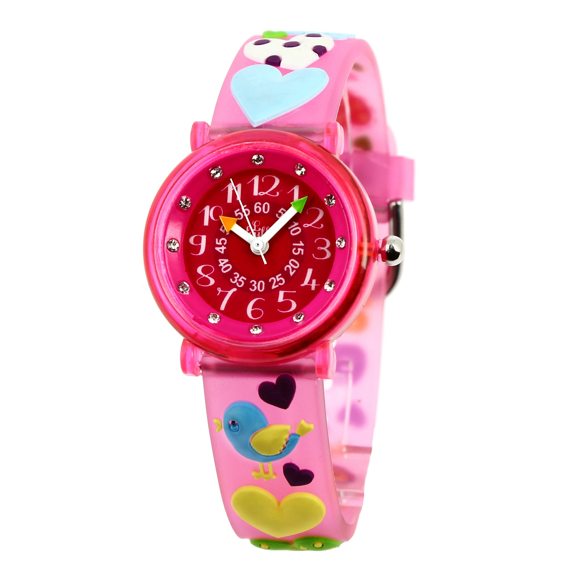 Girls Pink Love Watch（6-9Y）