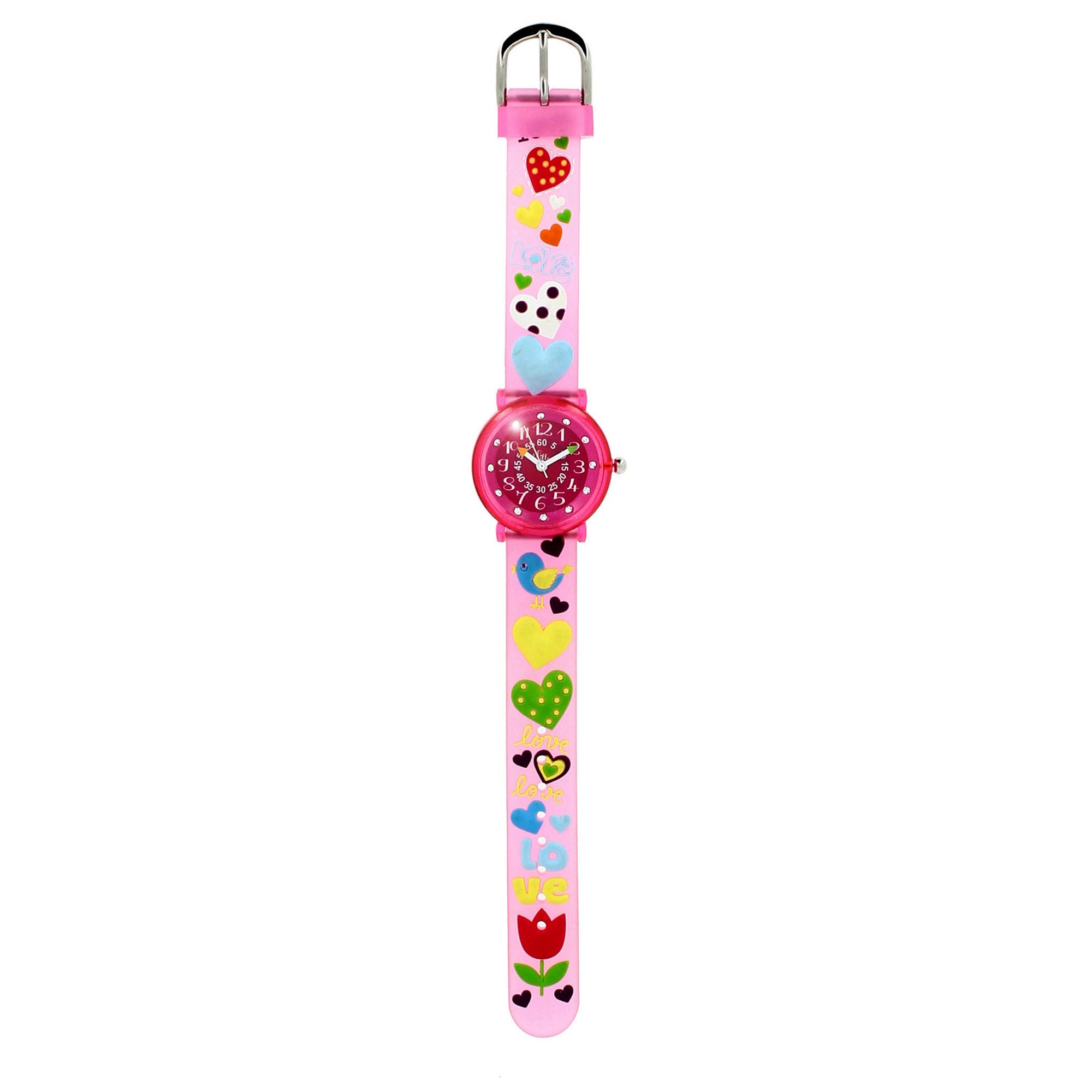 Girls Pink Love Watch（6-9Y）