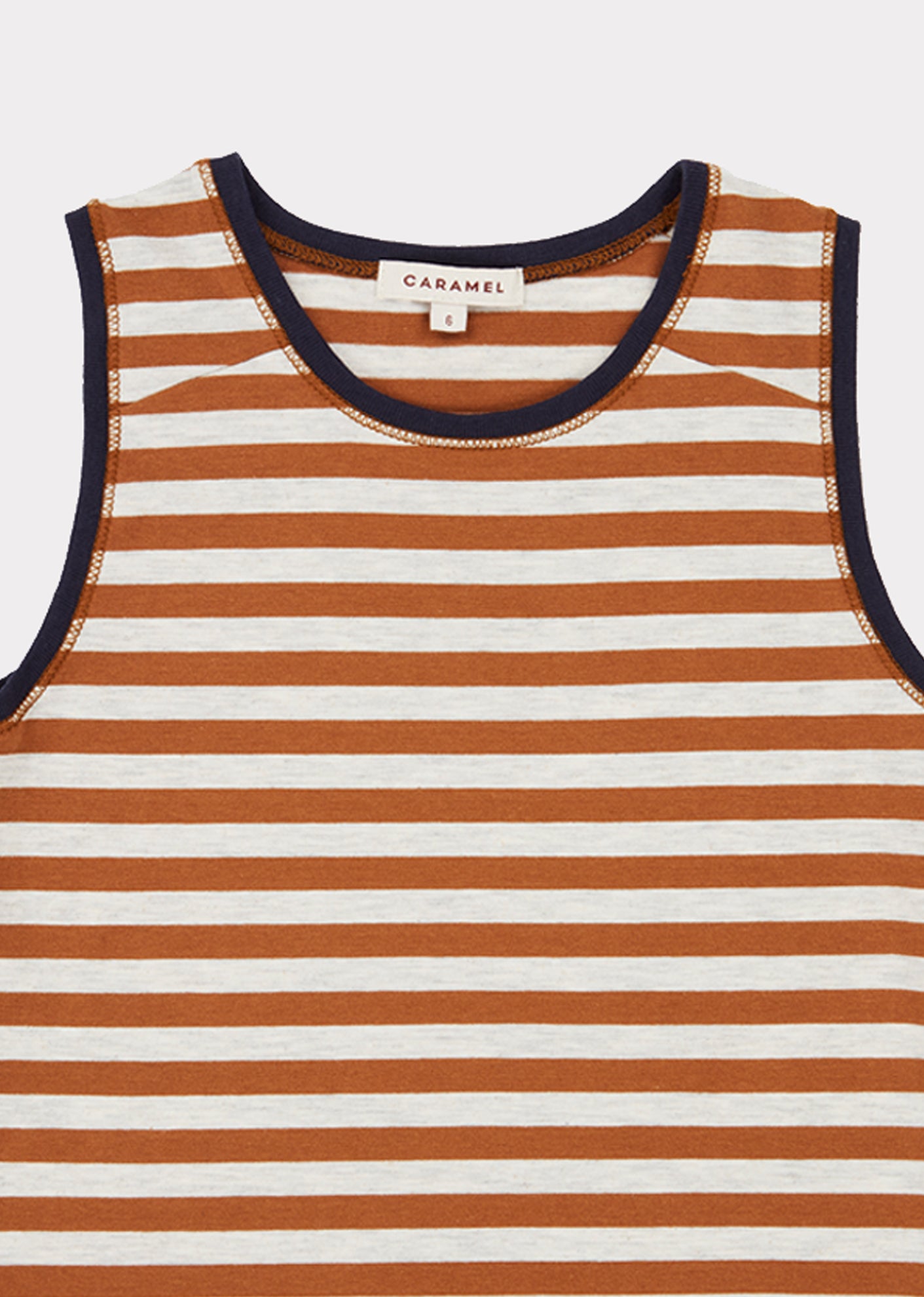 Boys & Girls Brown Stripe Cotton Vest