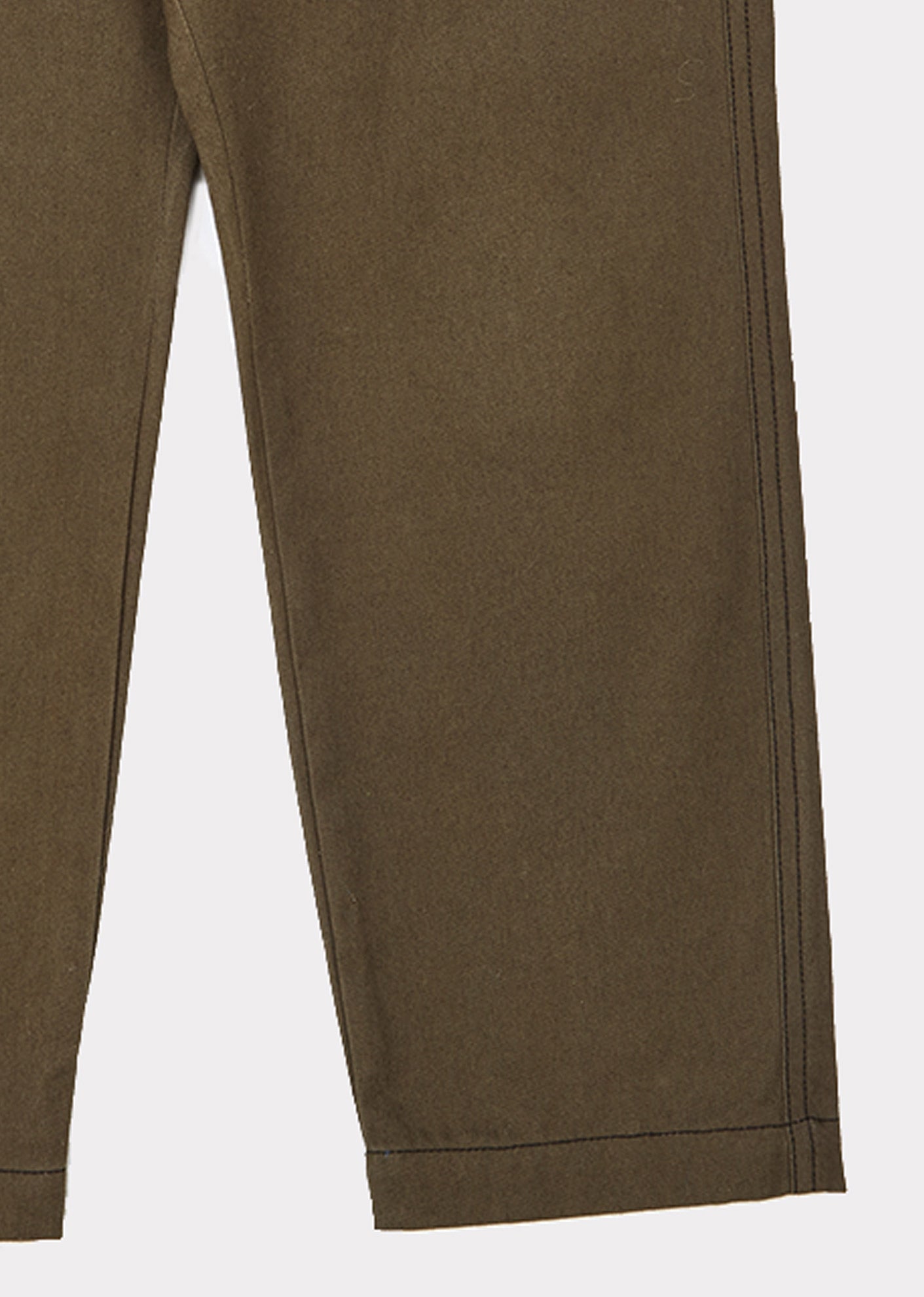 Boys & Girls Dark Green Cotton Trousers