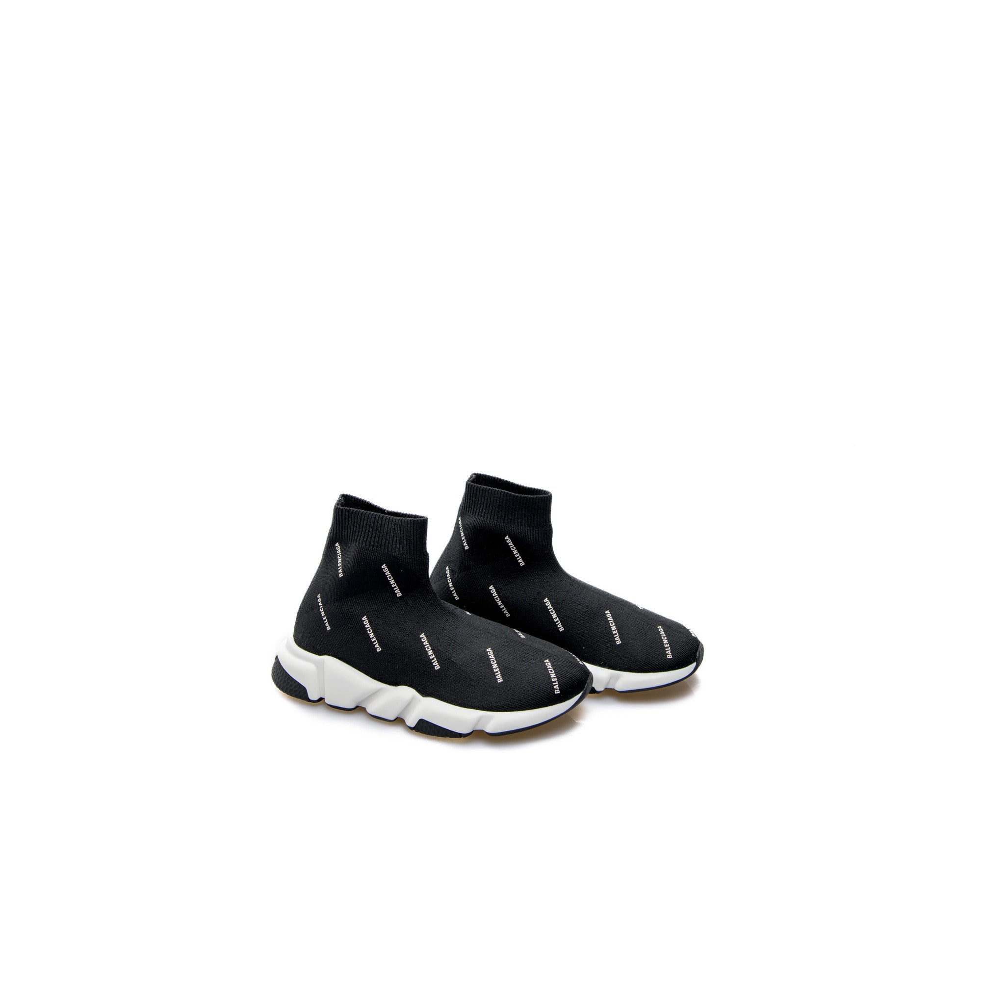 Boys & Girls Black Logo Shoes