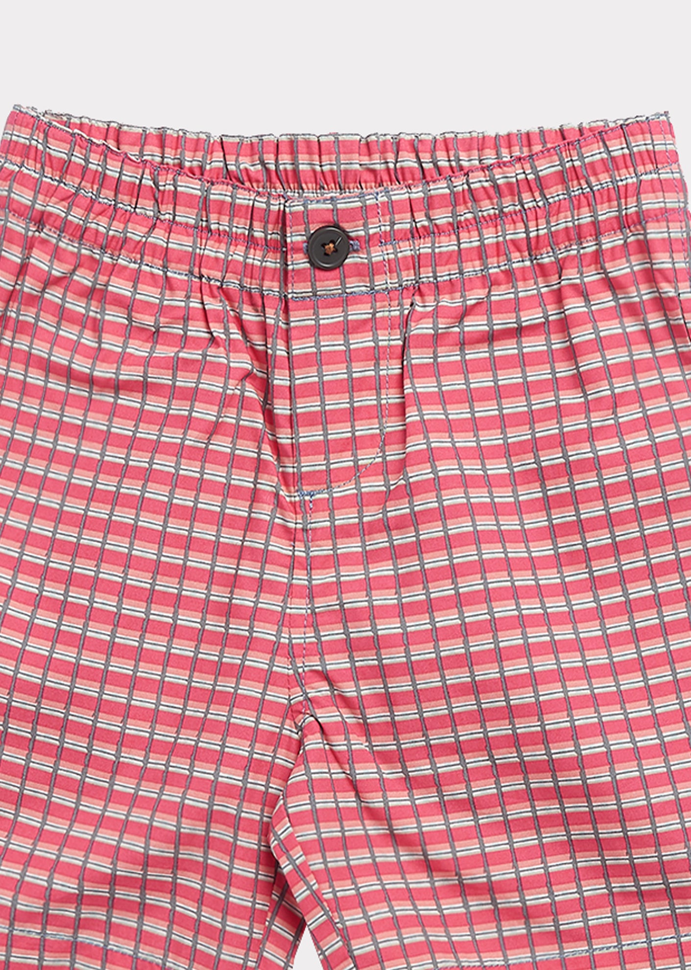 Boys & Girls Pink Painted Check Shorts