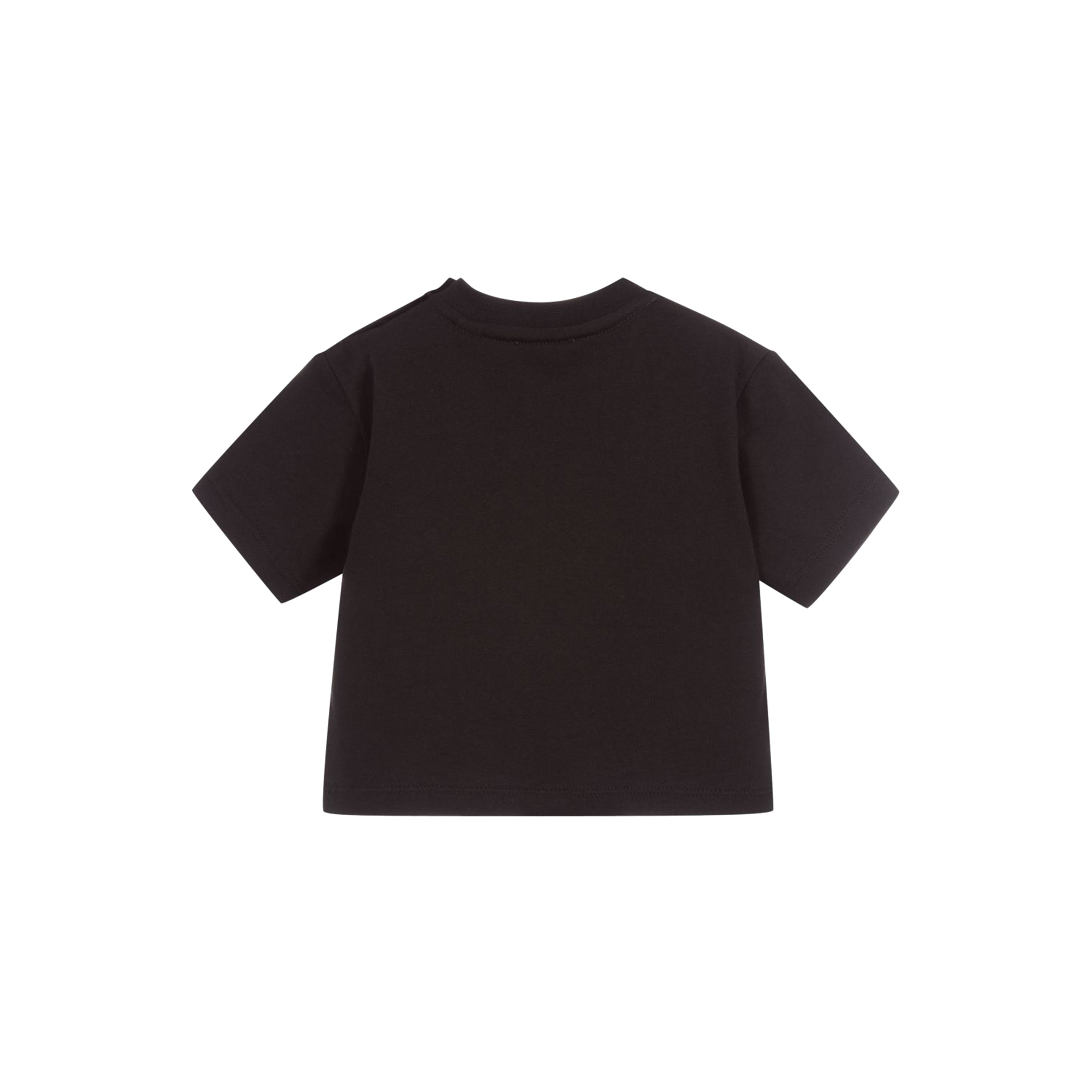 Baby Boys & Girls Black Logo Cotton T-Shirt