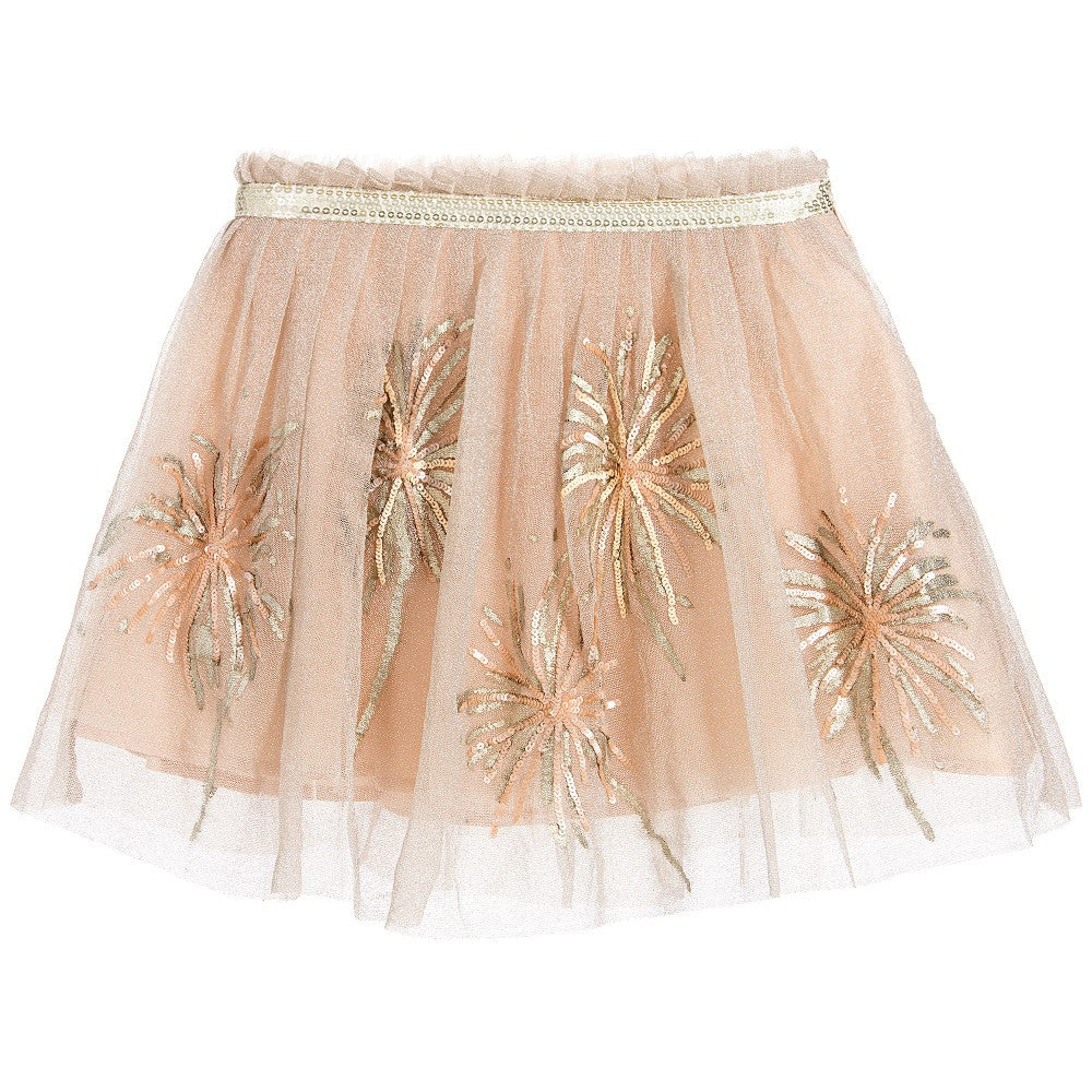 Girls Pink Powder Skirt With Sequins - CÉMAROSE | Children's Fashion Store - 1
