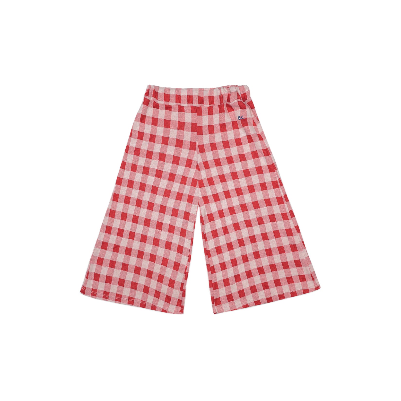 Pantalon écossais rouge en coton pour fille
