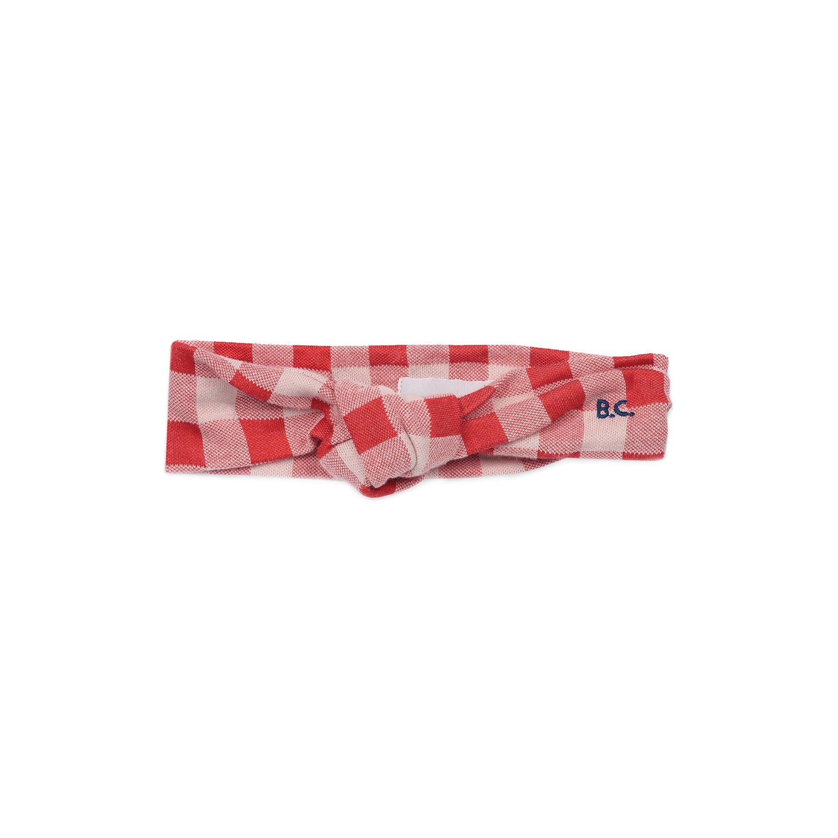 Serre-tête à carreaux rouges pour fille