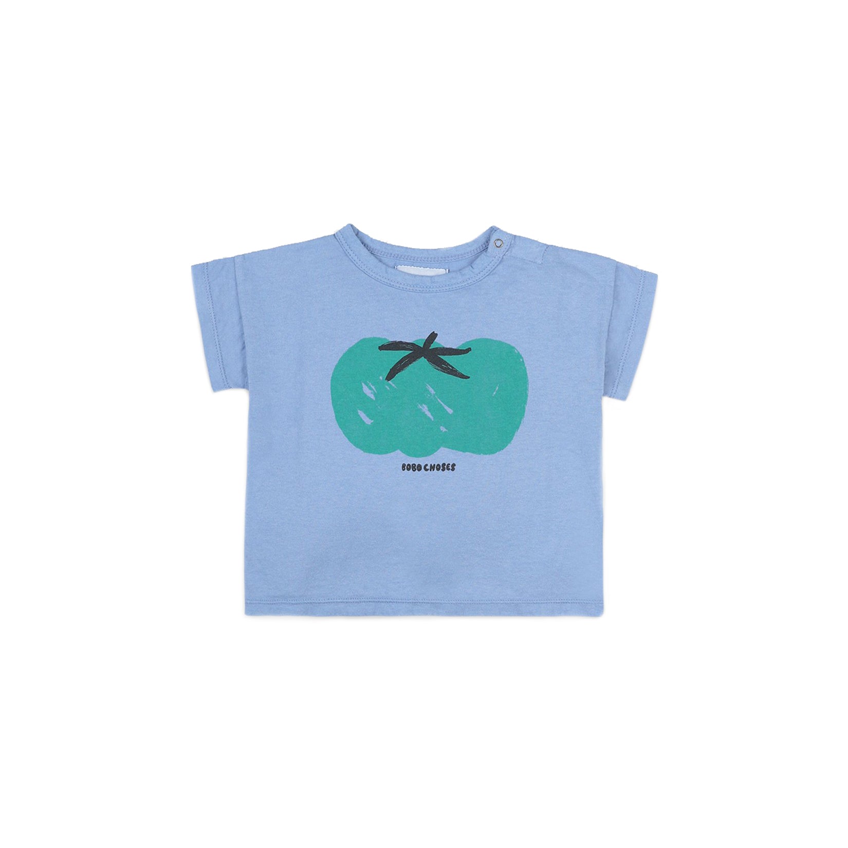 Baby Girls Blue Tomato Cotton T-Shirt