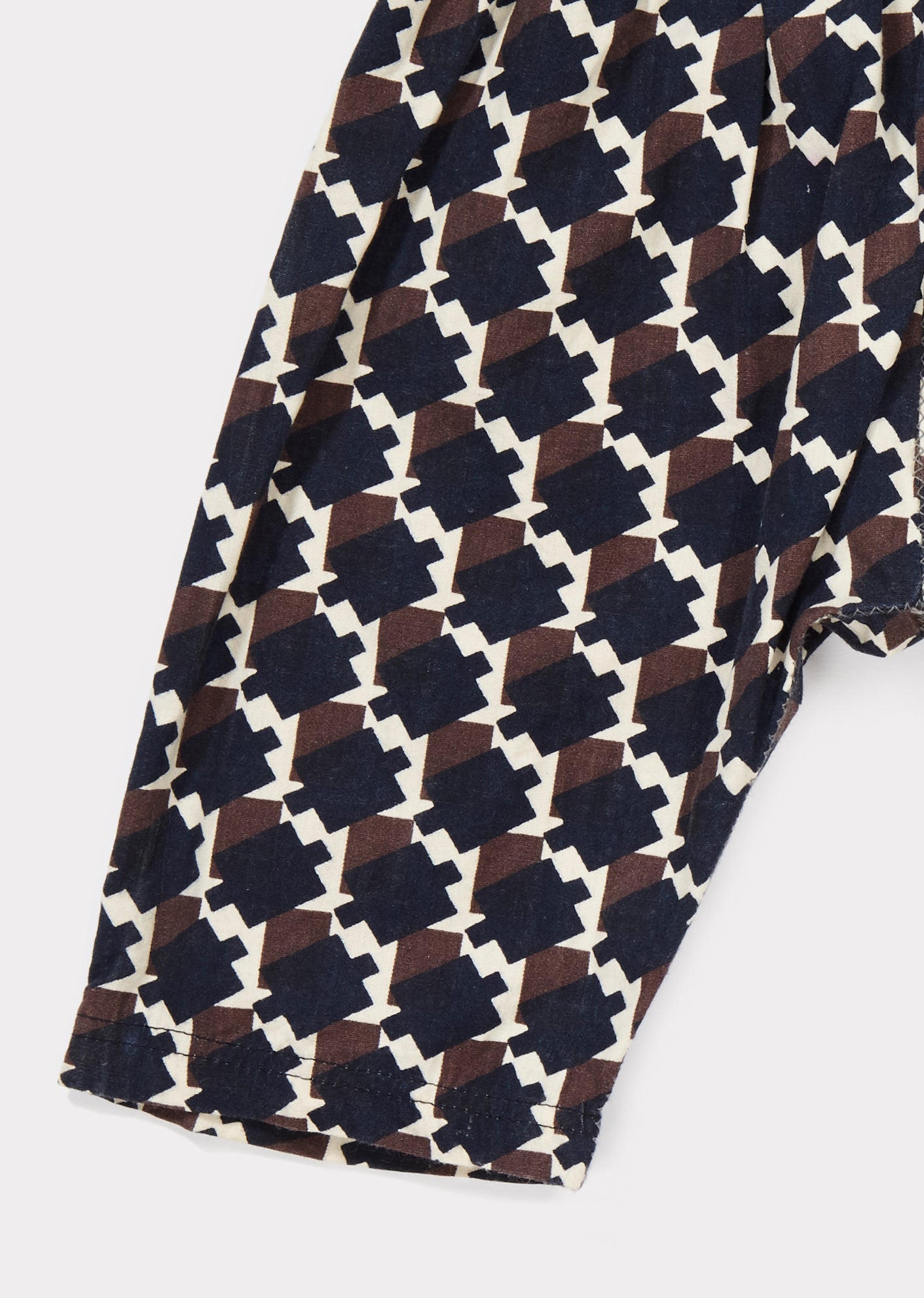 Baby Blue & Chocolate Cotton Trousers