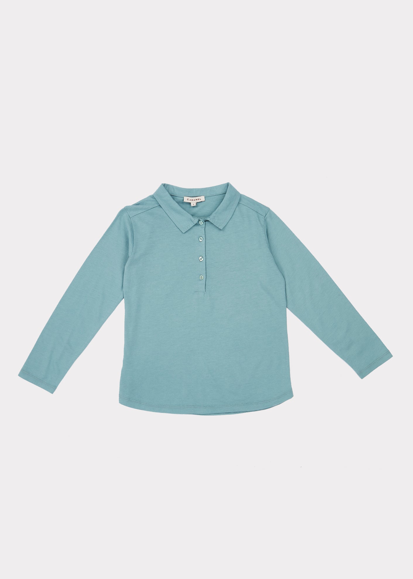 Boys Light Blue Cotton Polo Shirt