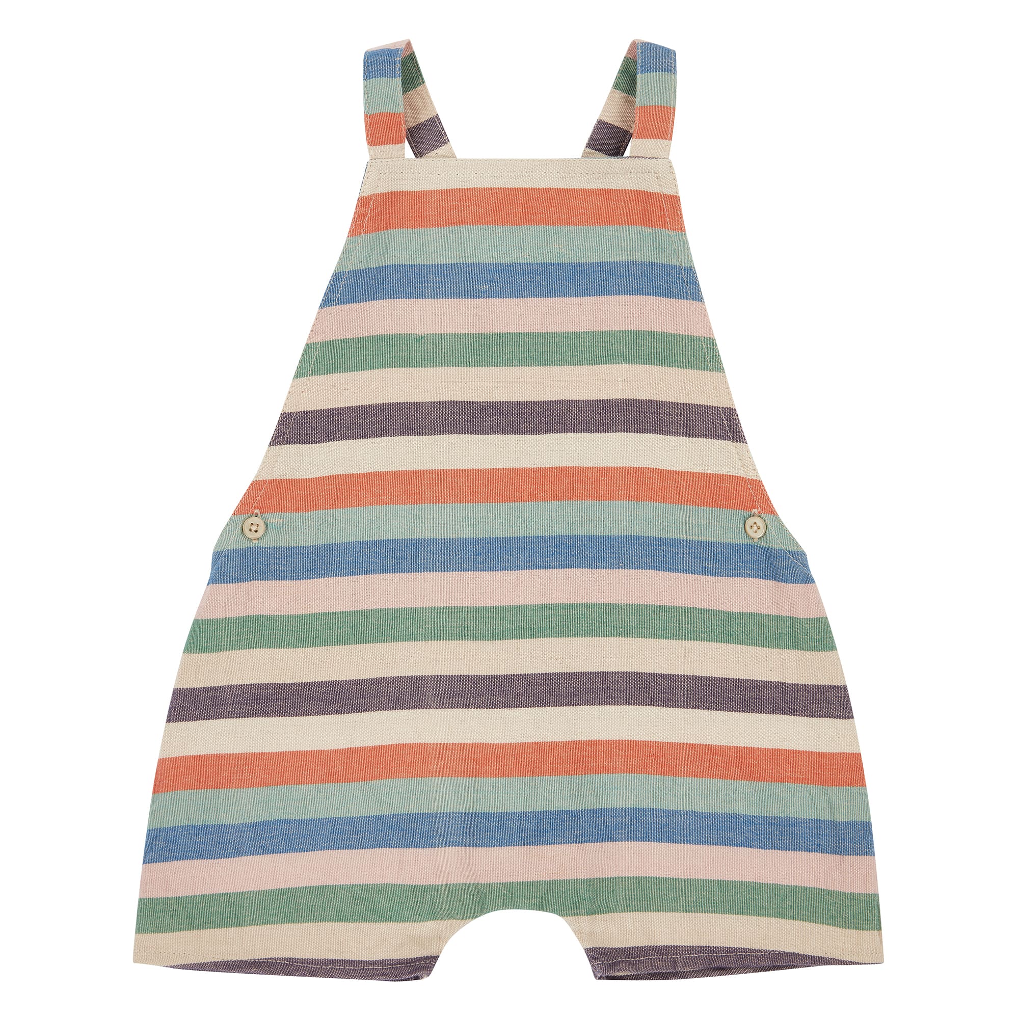 Baby Boys & Girls Multicolor Stripes Cotton Babysuit