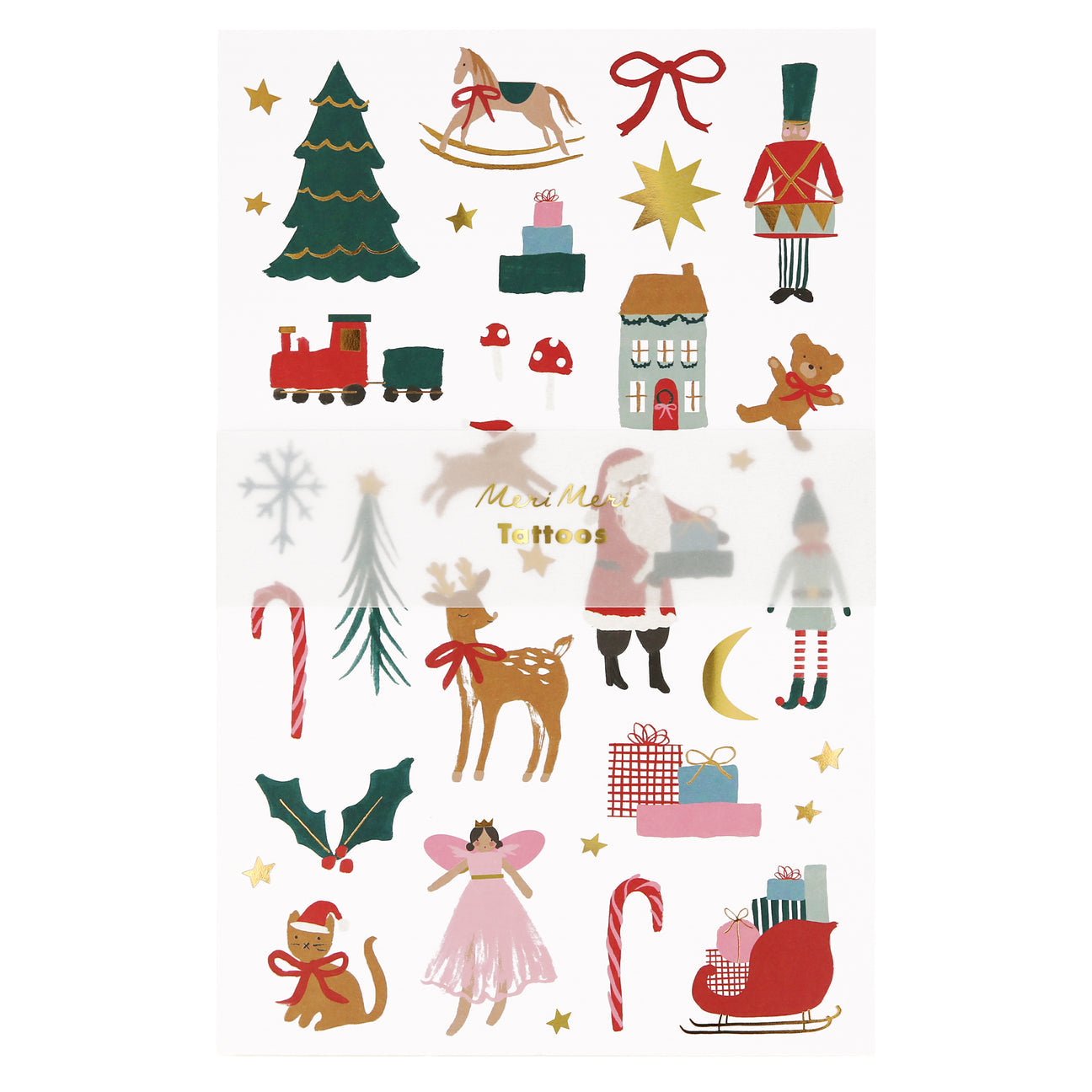 Planche de tatouages de Noël (lot de 2)