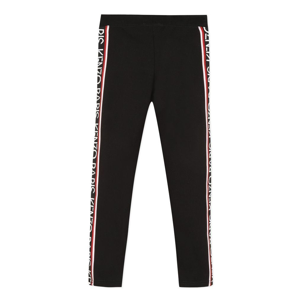 Pantalon noir à logo pour filles