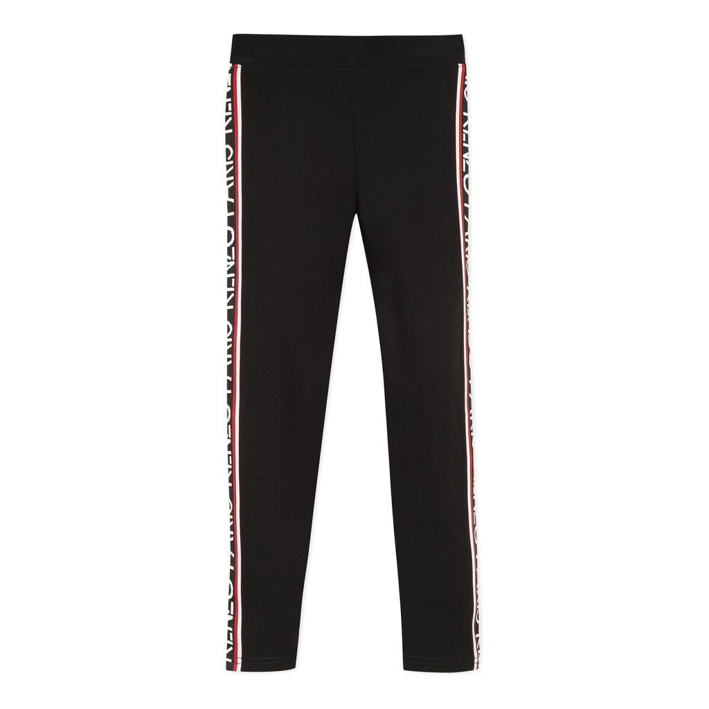 Pantalon noir à logo pour filles