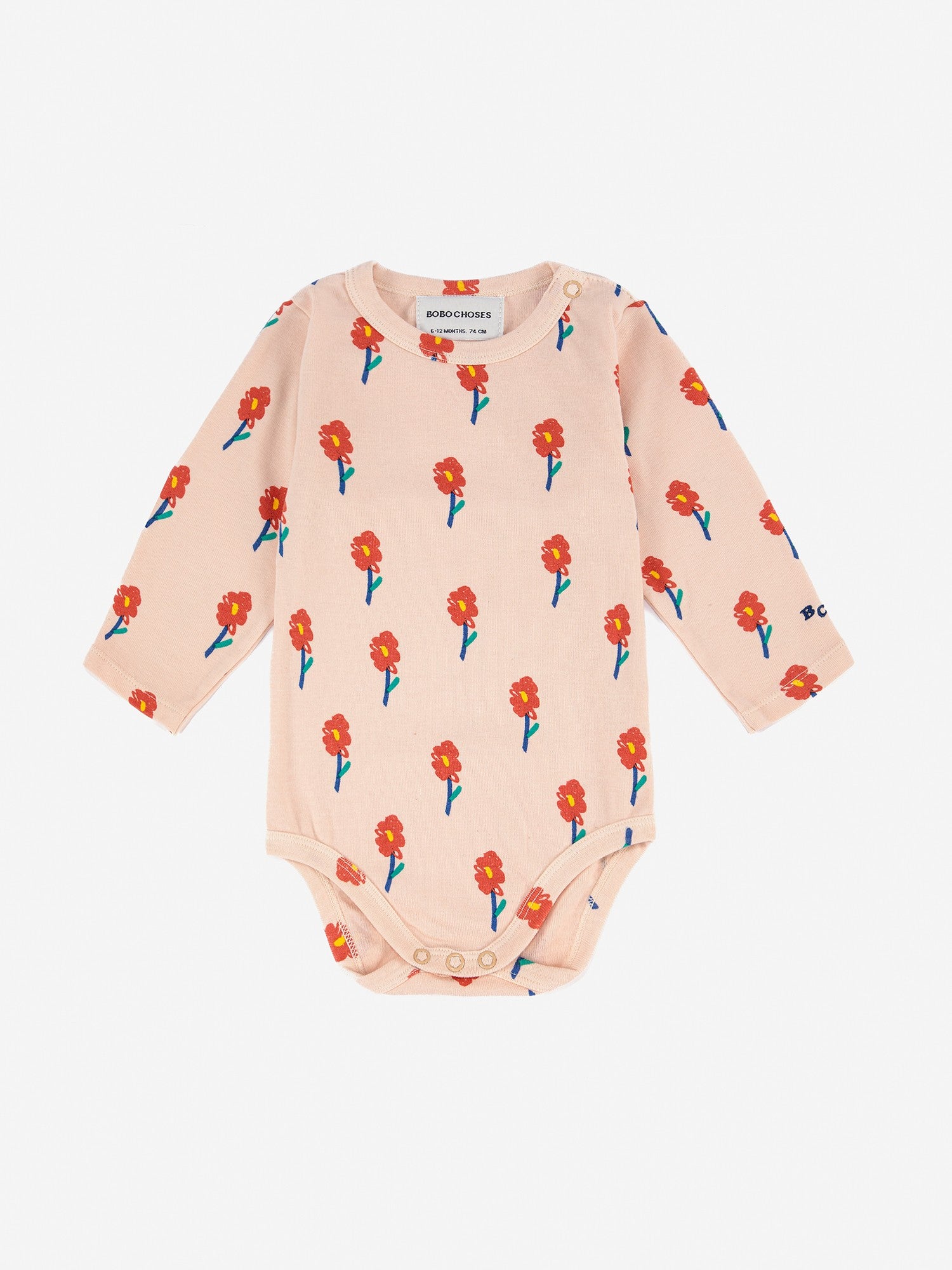 Baby Boys & Girls Pink Flowers Babysuit