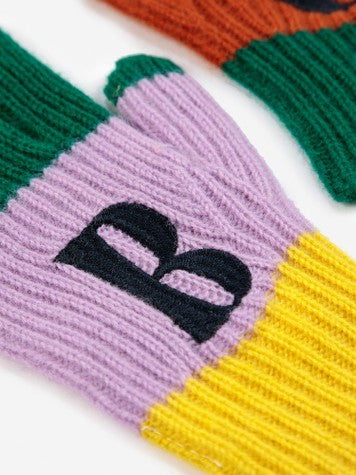 Boys & Girls Green Knitted Gloves