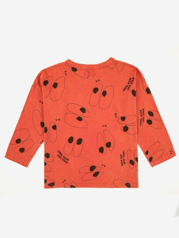 Boys & Girls Red Cotton T-Shirt