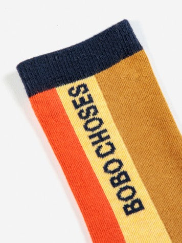 Boys & Girls Green Stripes Cotton Socks