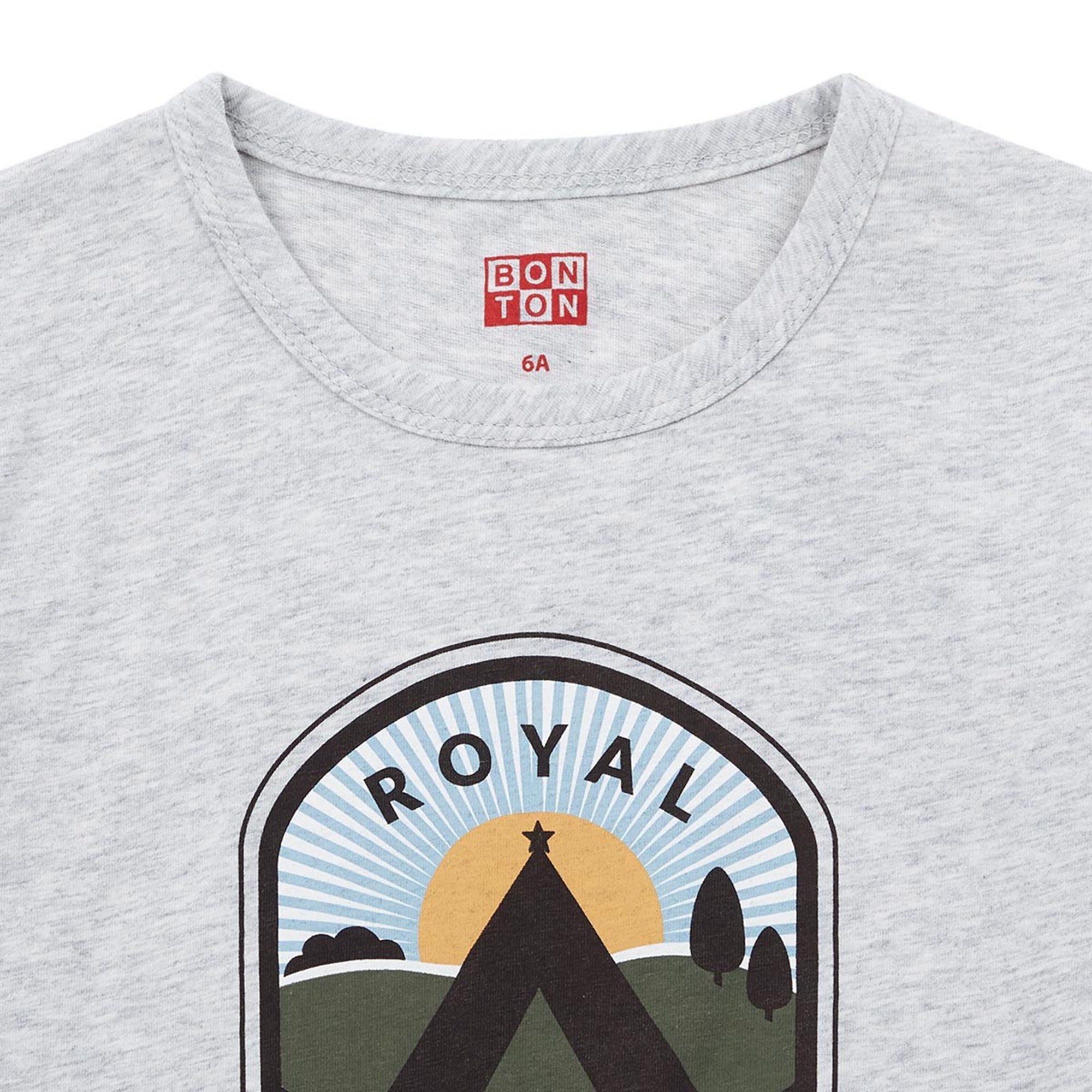 Boys Grey Cotton T-shirt