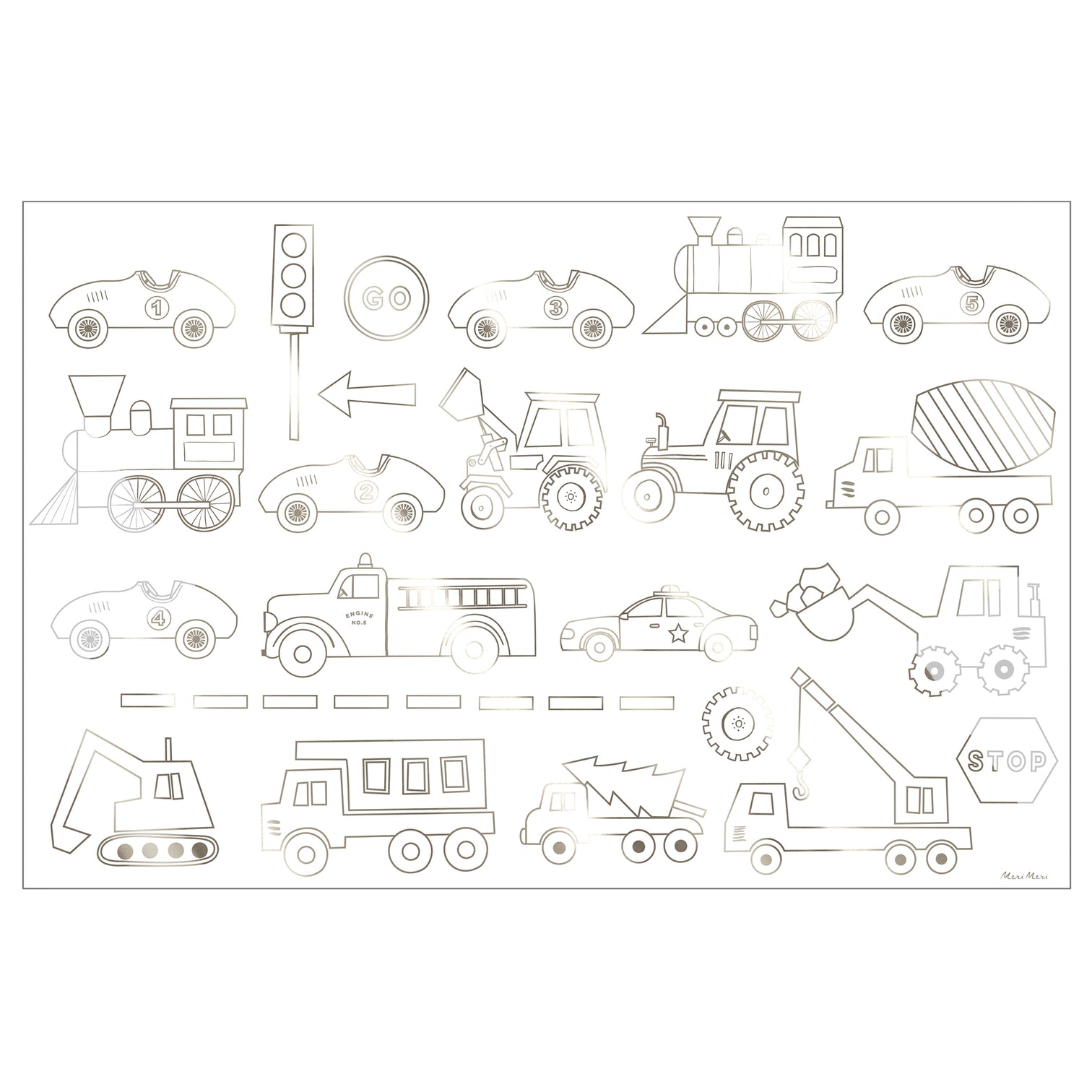 Construction Coloring Posters (2 Pack)
