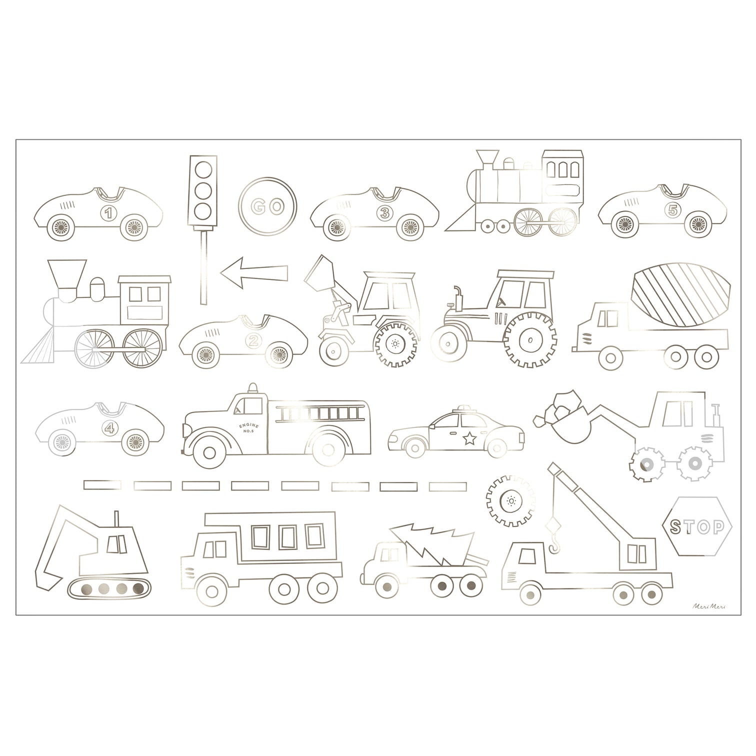 Construction Coloring Posters (2 Pack)