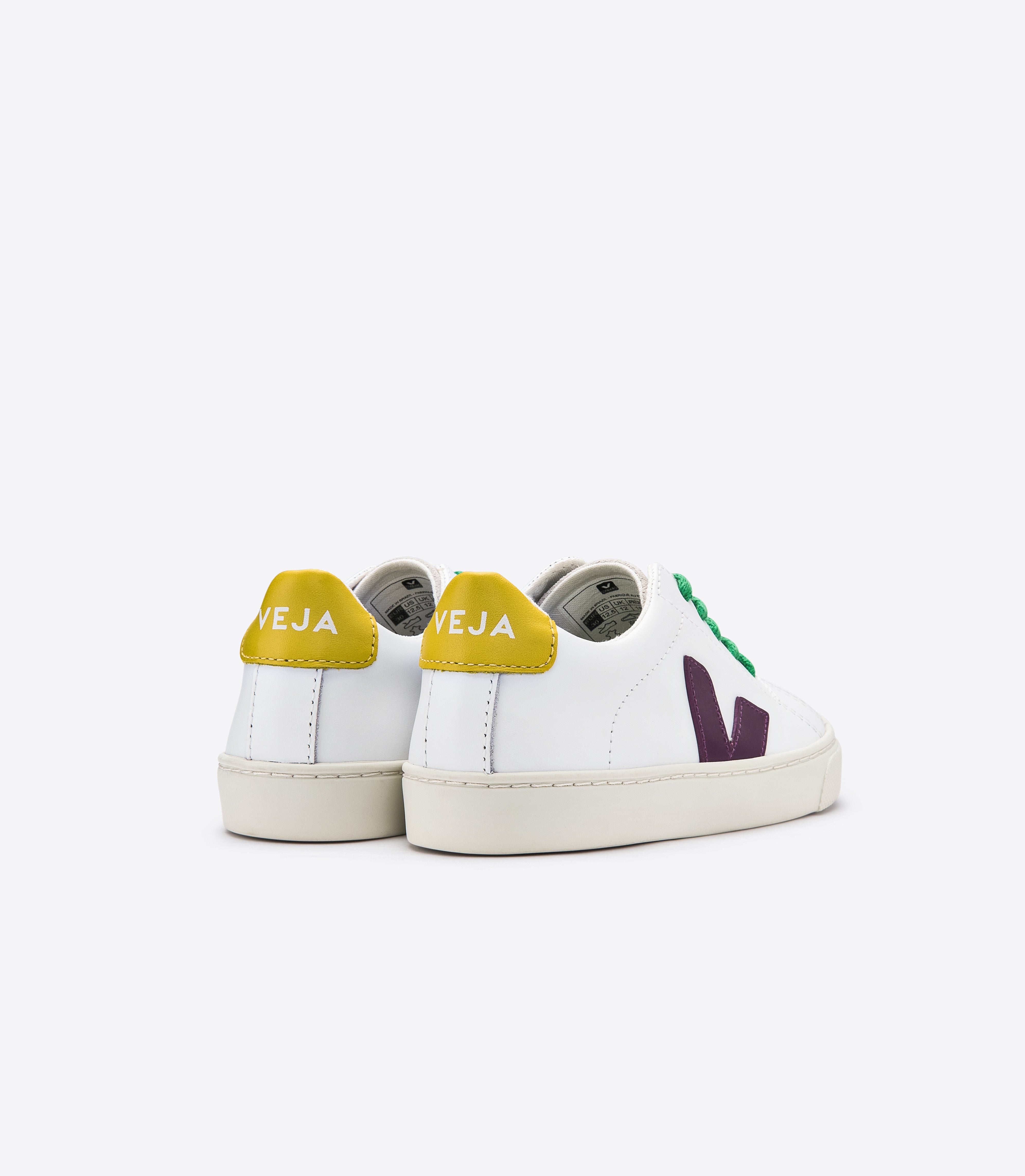 Boys & Girls White "V" Leather Shoes