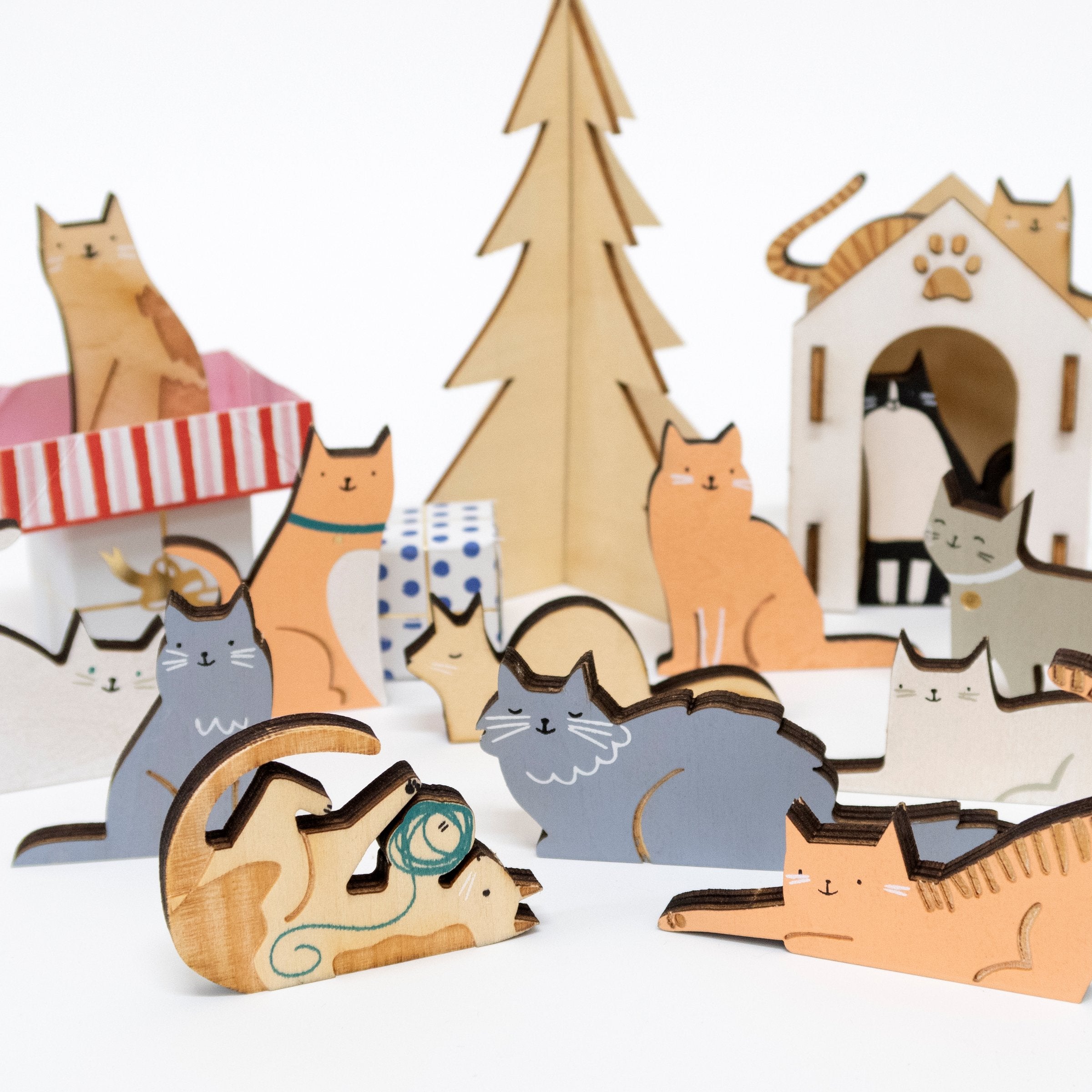 Valise Calendrier de l'Avent pour chats