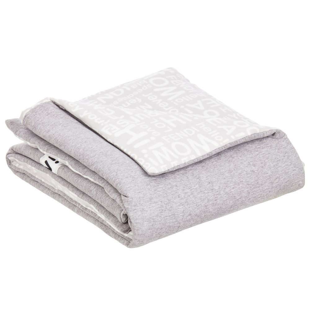 Baby Grey Cotton Square Scarf（83cm）