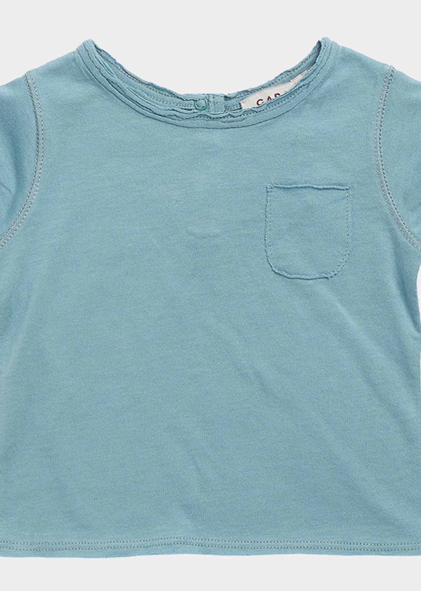 Baby Boys & Girls Light Blue Cotton T-shirt