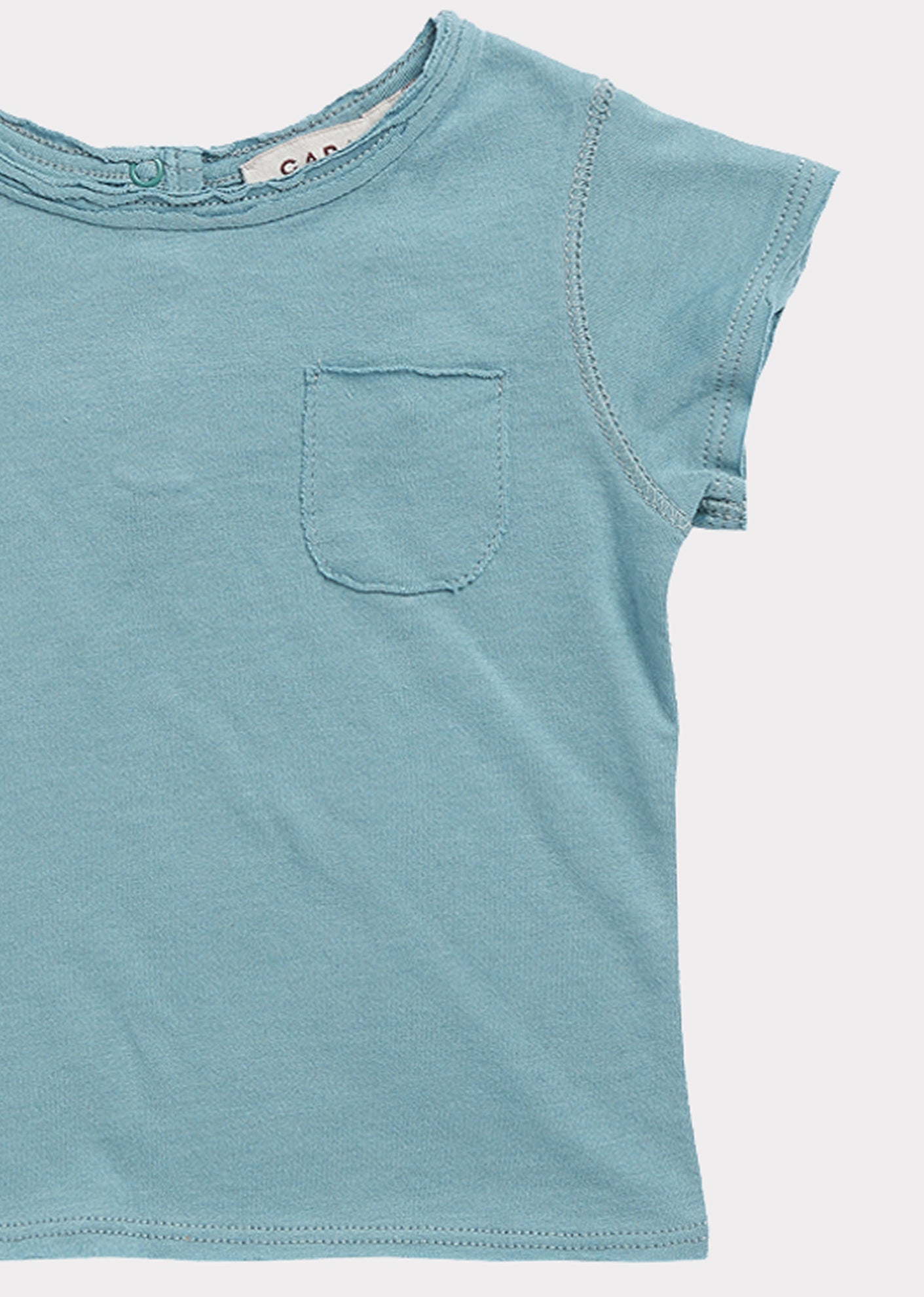 Baby Boys & Girls Light Blue Cotton T-shirt