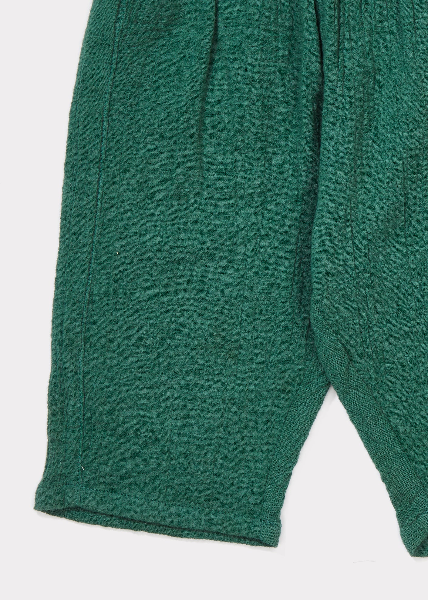 Baby Dark Green Cotton Woven Trousers