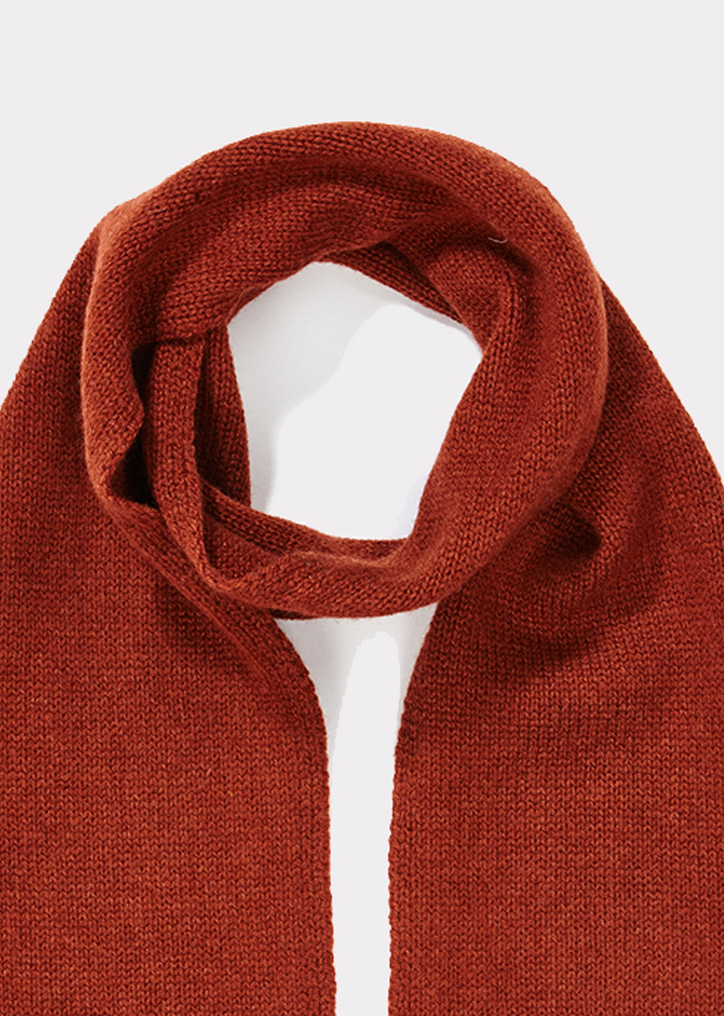 Girls Rust Red Cashmere Scarf