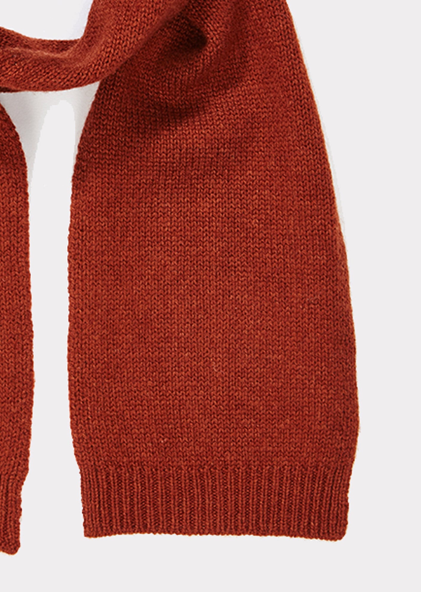 Girls Rust Red Cashmere Scarf