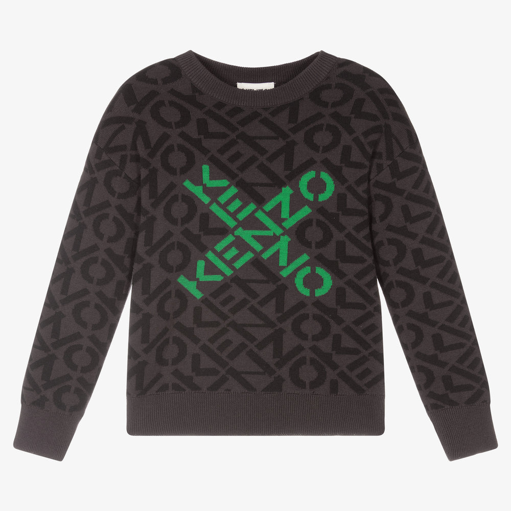 Boys Grey Logo Sweater