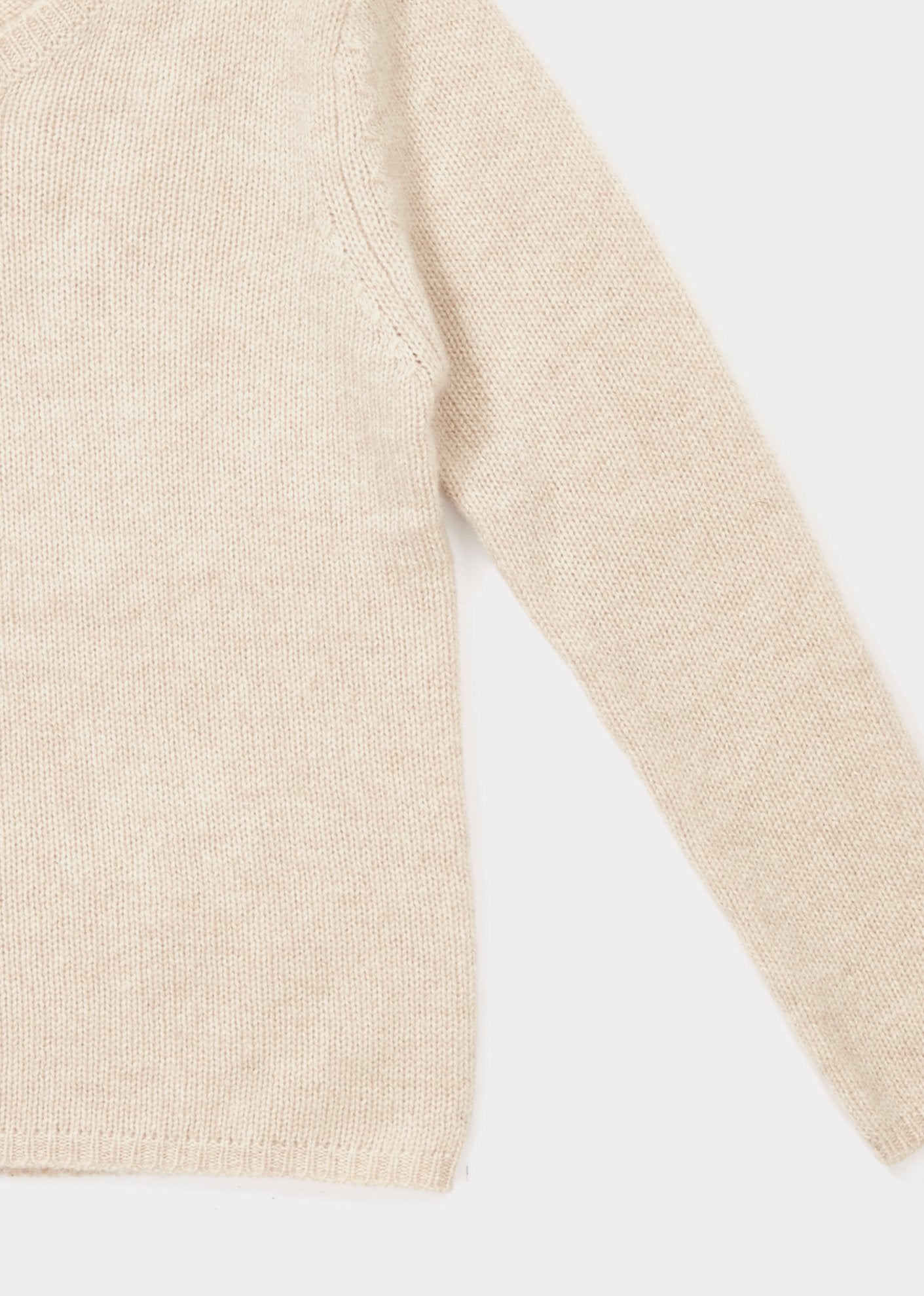 Girls Oatmeal Cashmere Jumper