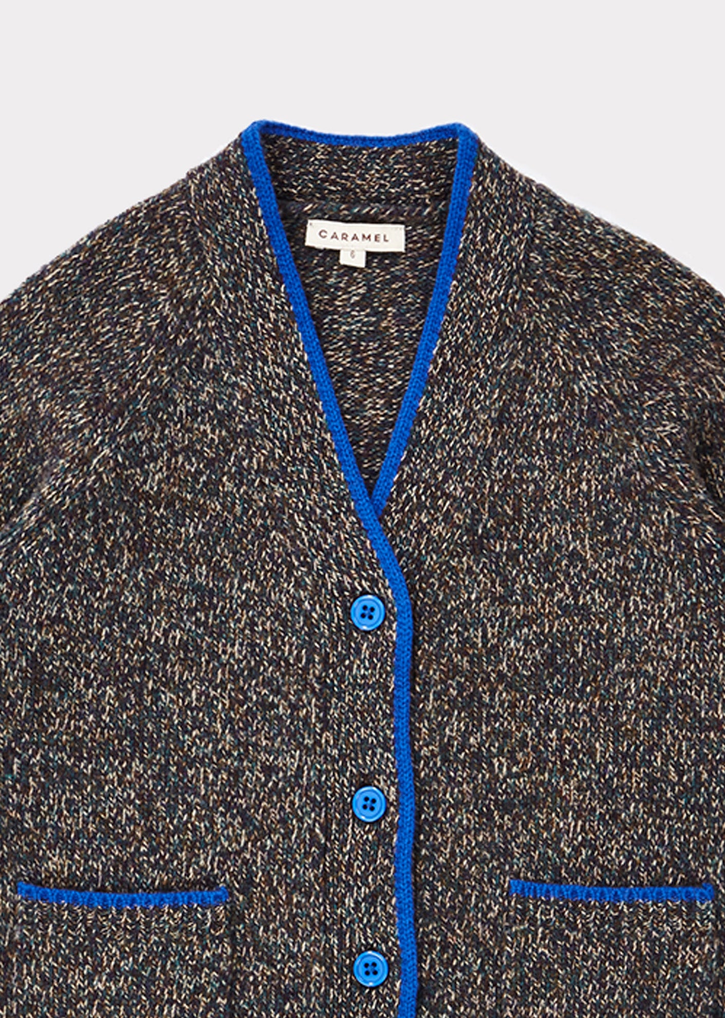 Boys & Girls Grey V-neck Wool Cardigan