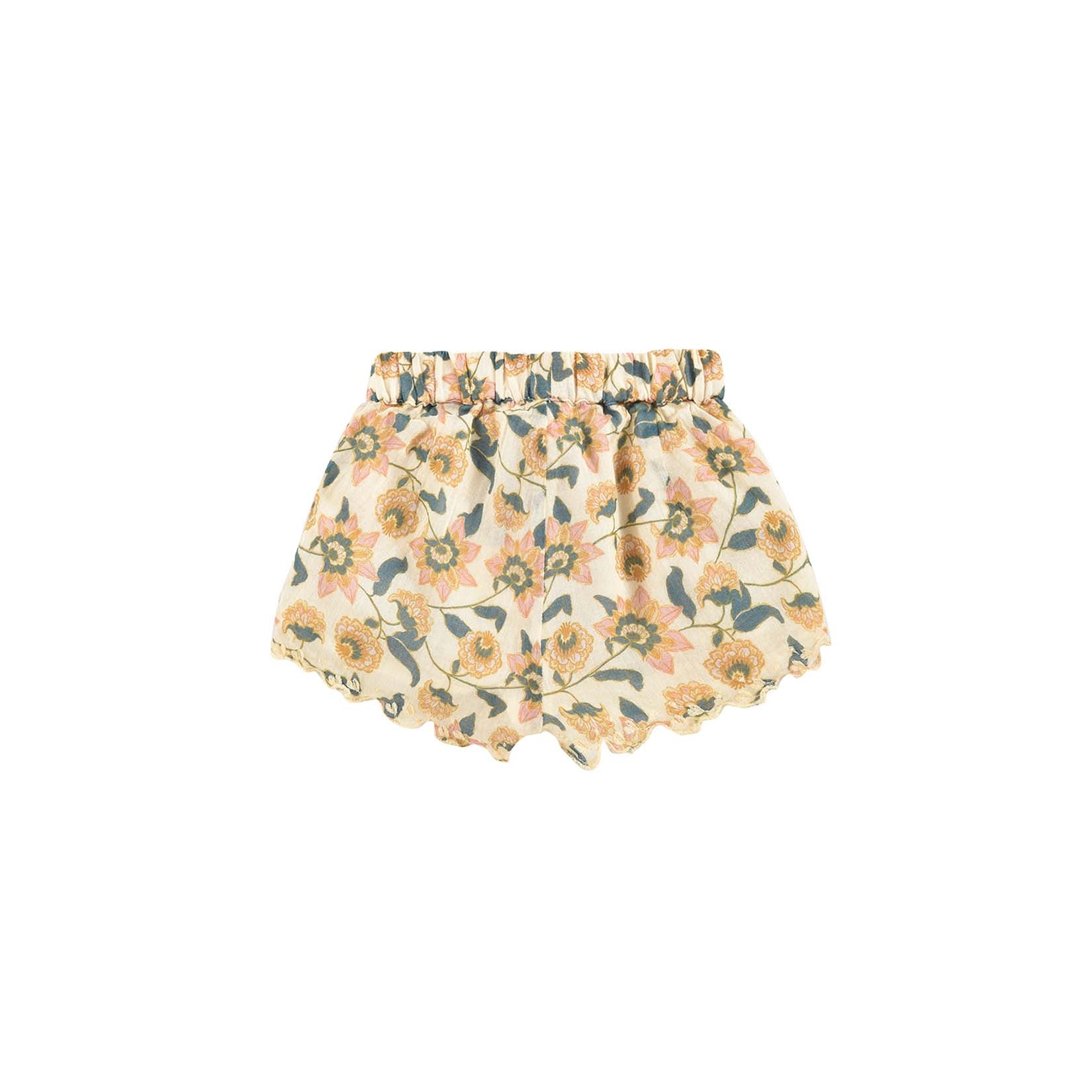 Shorts Crème à Fleurs Fille