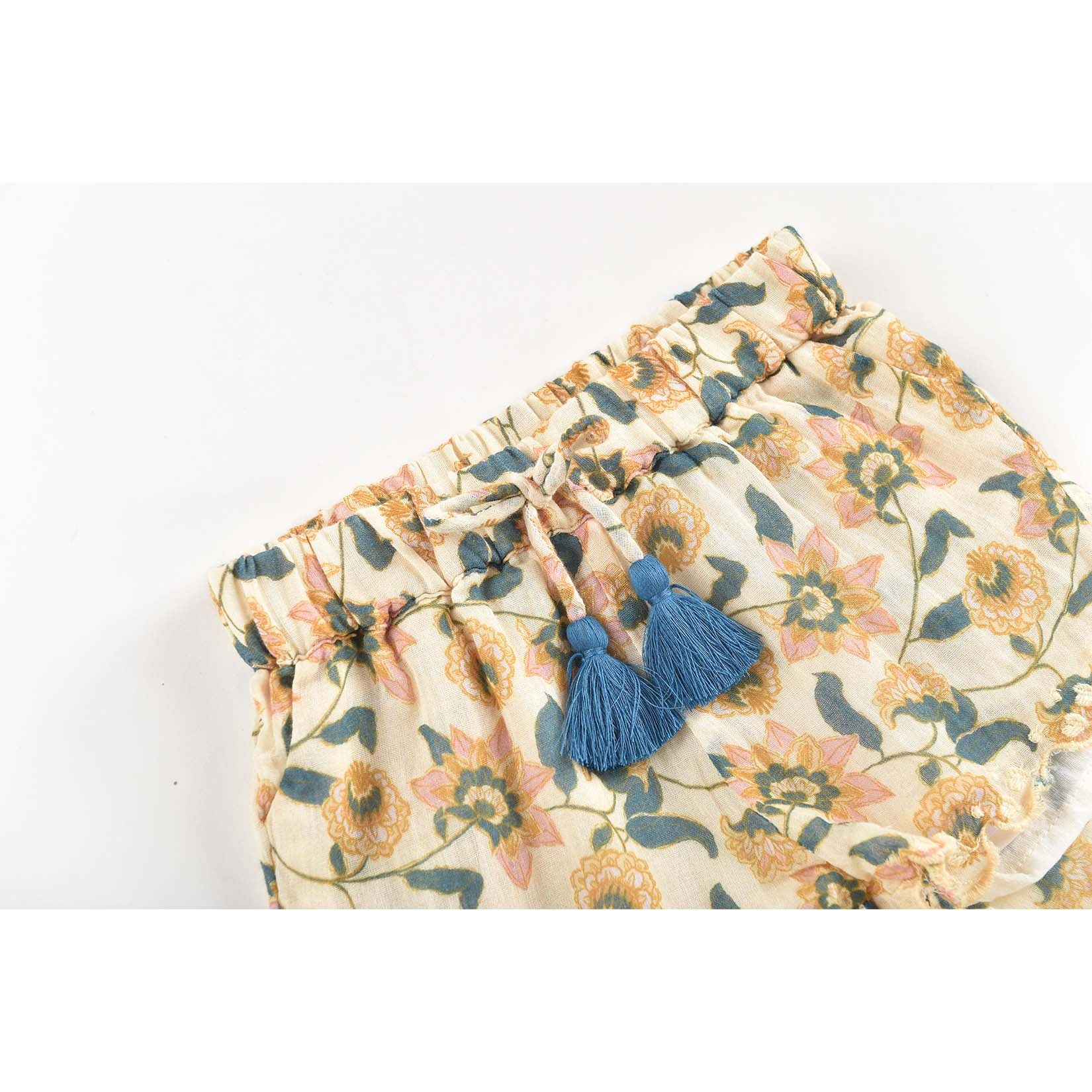 Shorts Crème à Fleurs Fille