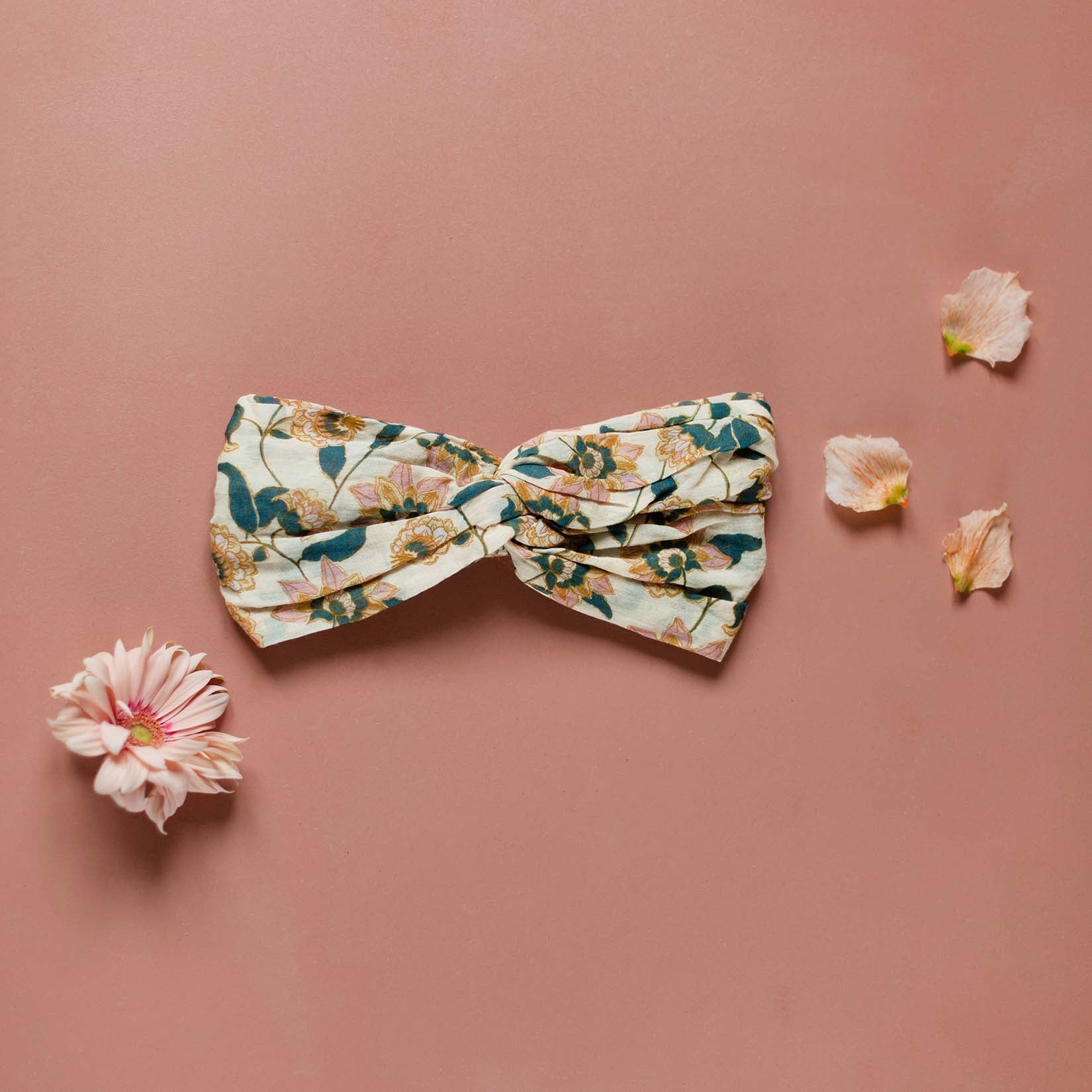 Bandeau de fleurs crème pour filles