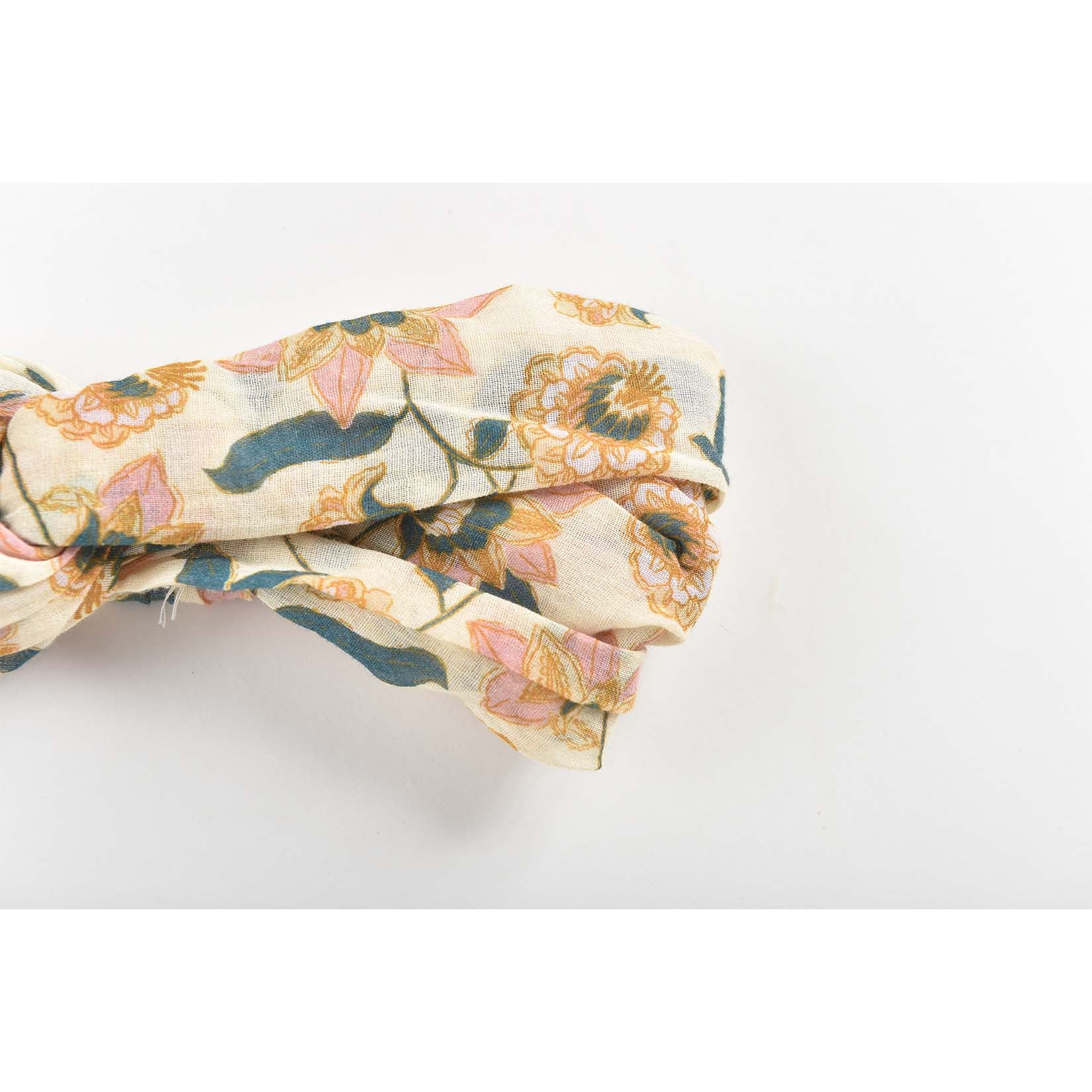 Bandeau de fleurs crème pour filles