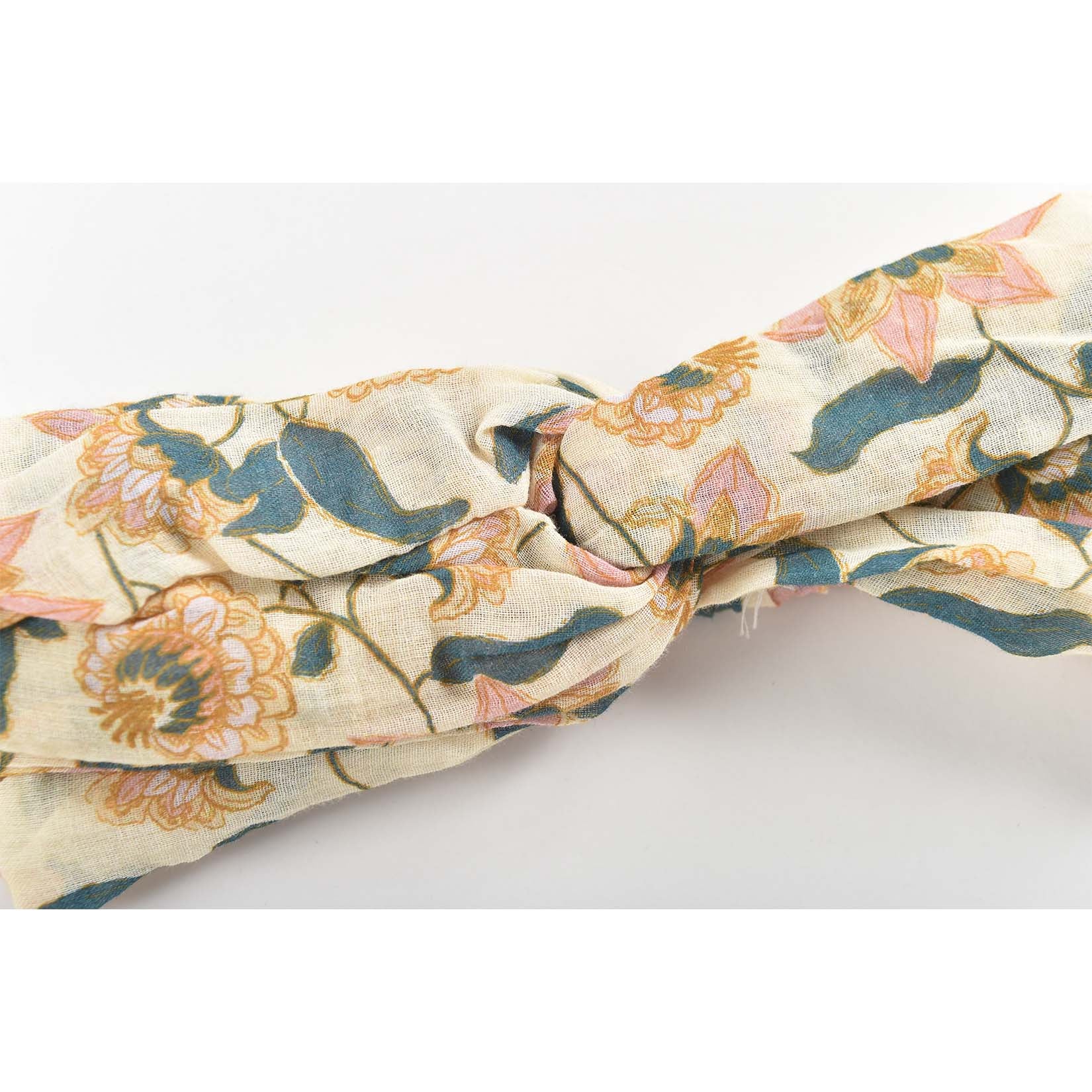 Bandeau de fleurs crème pour filles