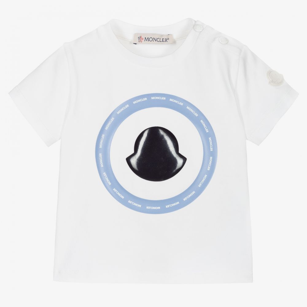 Baby Boys & Girls White Cotton T-Shirt
