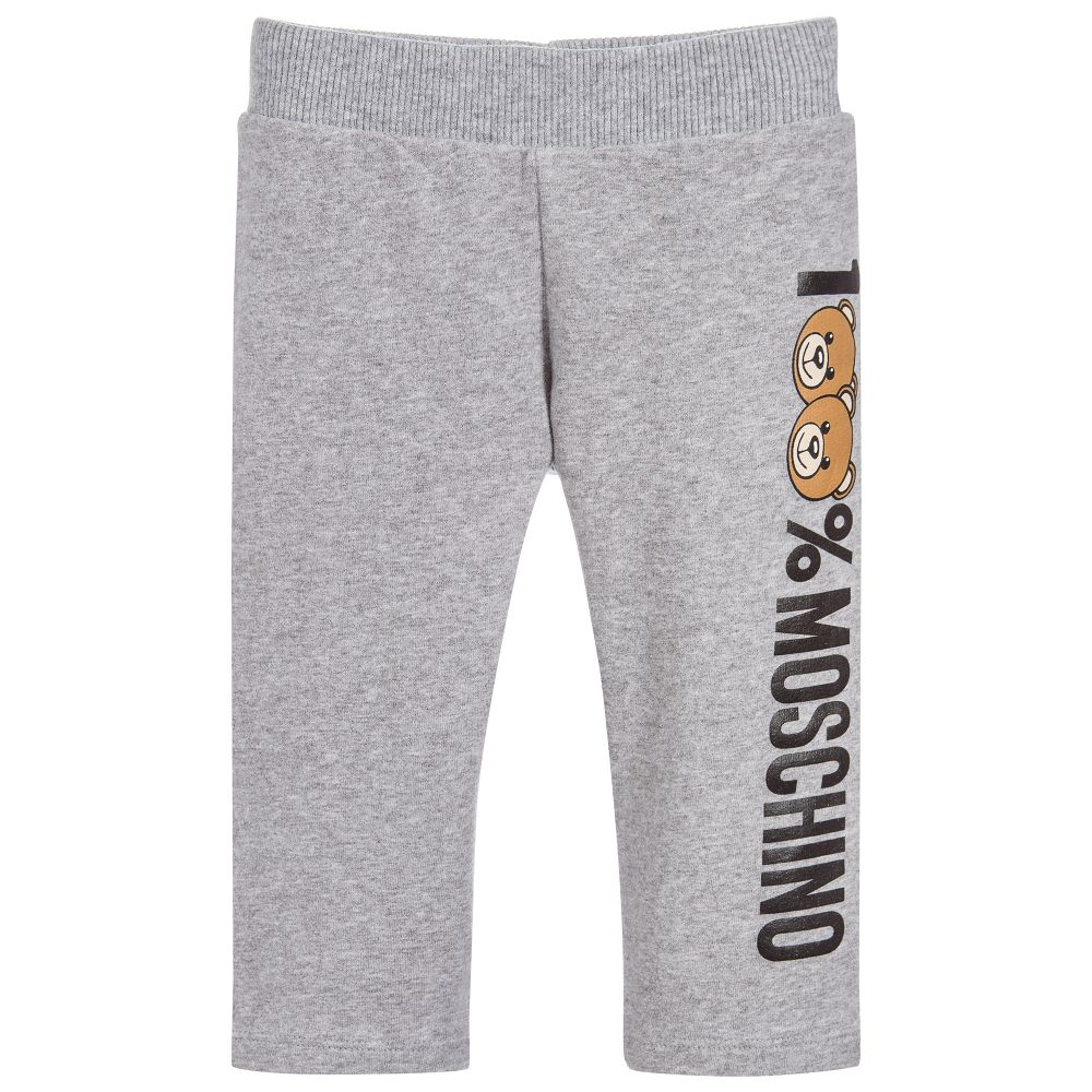Pantalon en coton gris chiné bébé